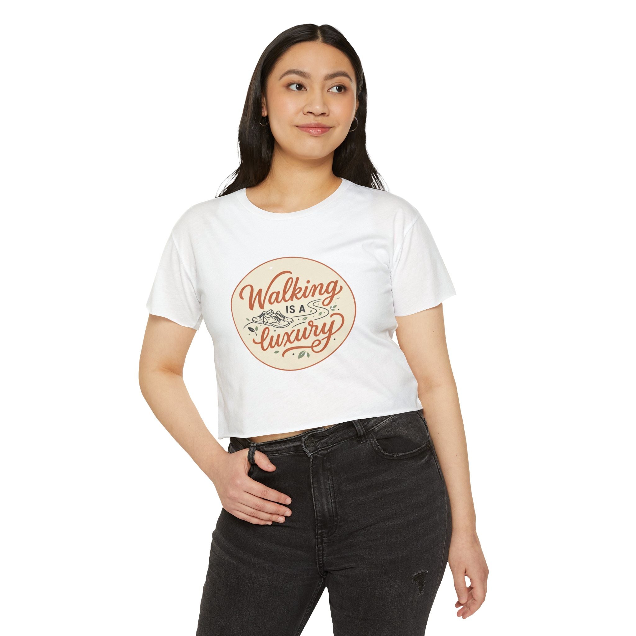 Walking is a Luxury Women's Festival Crop Top