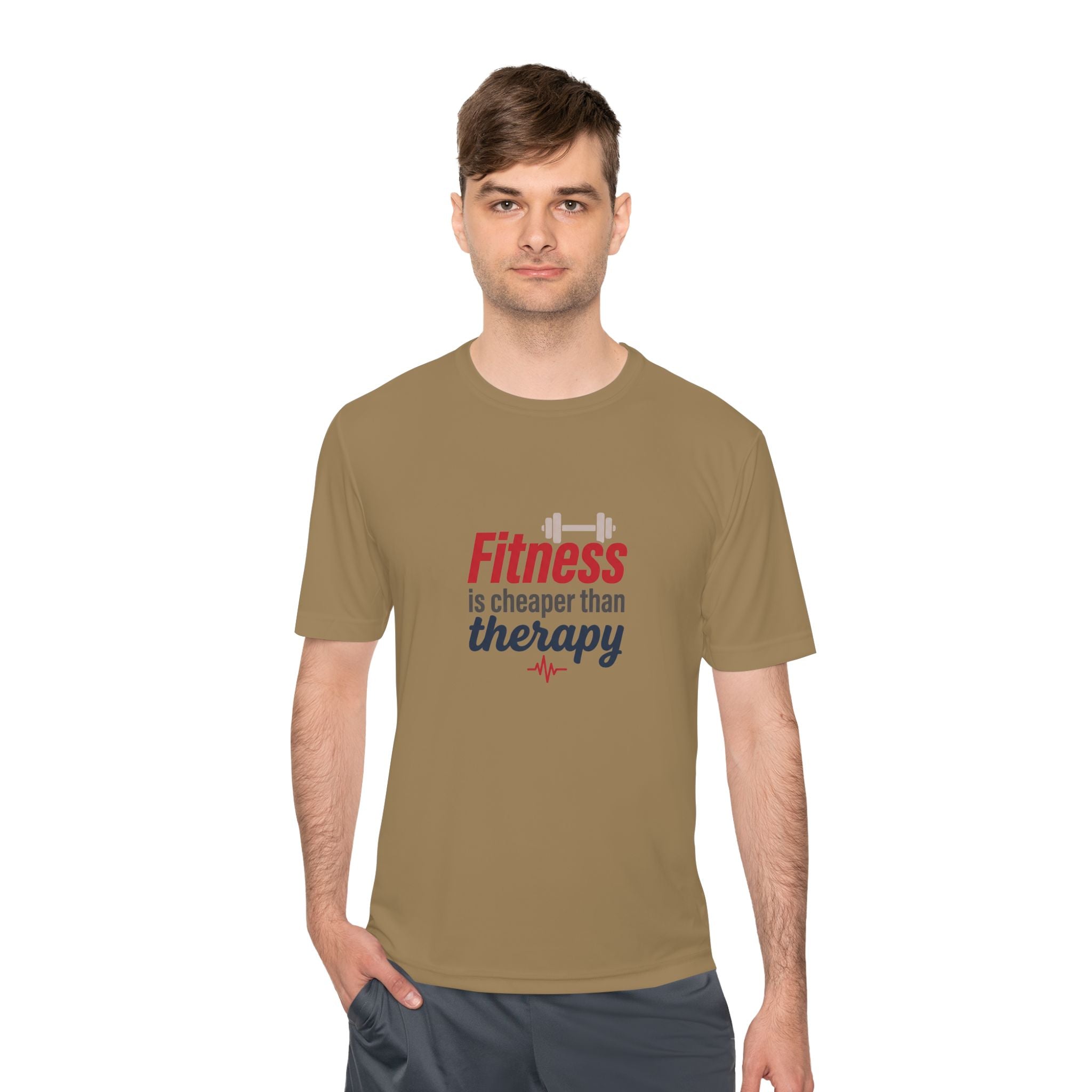 Fitness is Cheaper than Therapy Unisex Moisture Wicking Tee