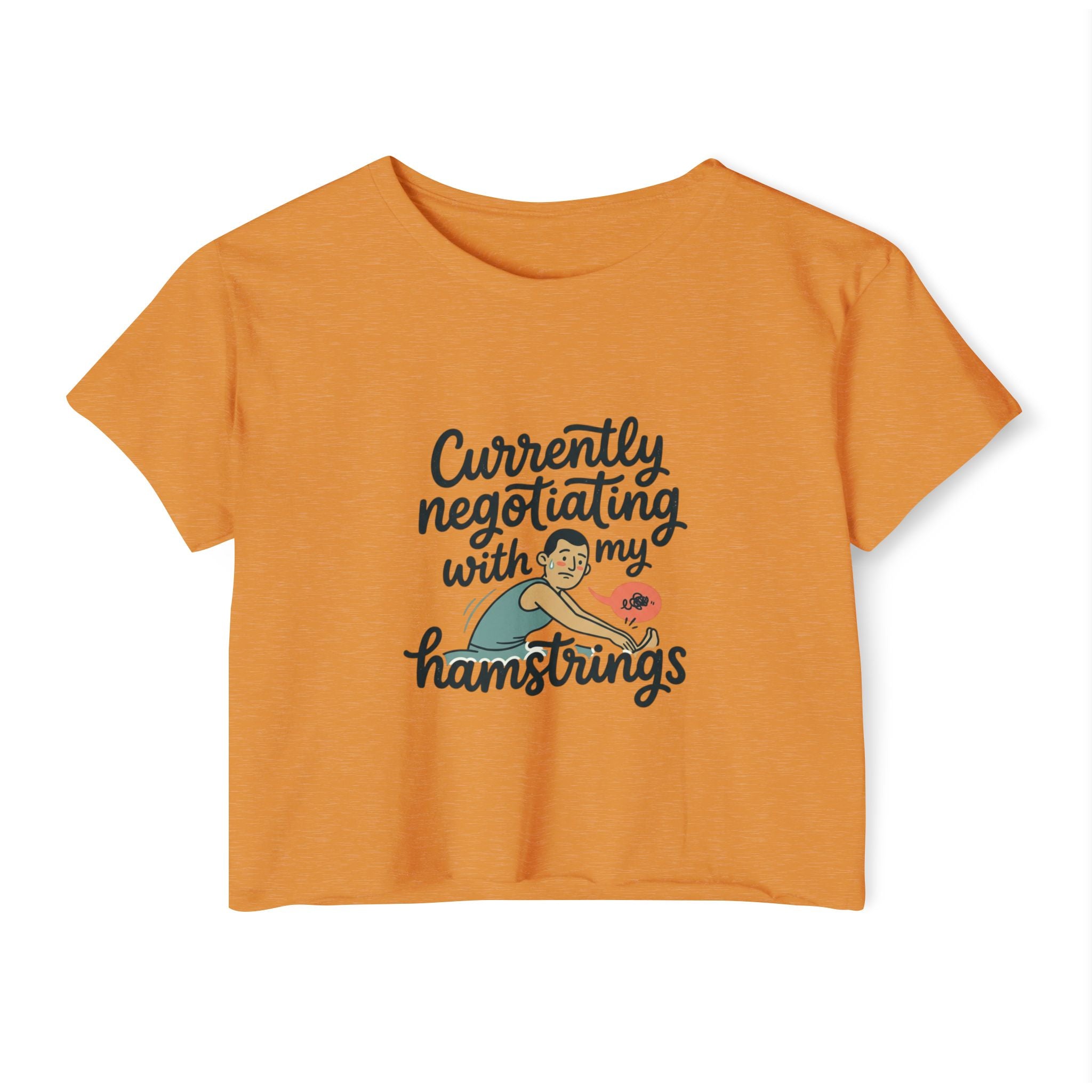 Currently Negotiating with my Hamstrings Women's Festival Crop Top