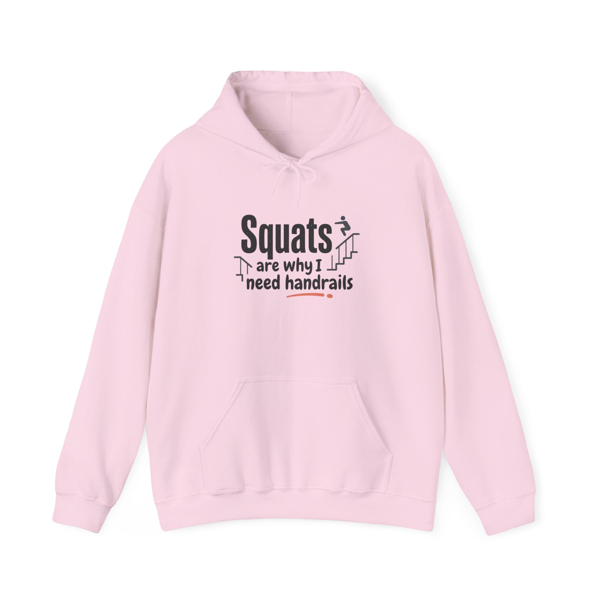 Squats are Why I Need Handrails Heavy Blend™ Hooded Sweatshirt