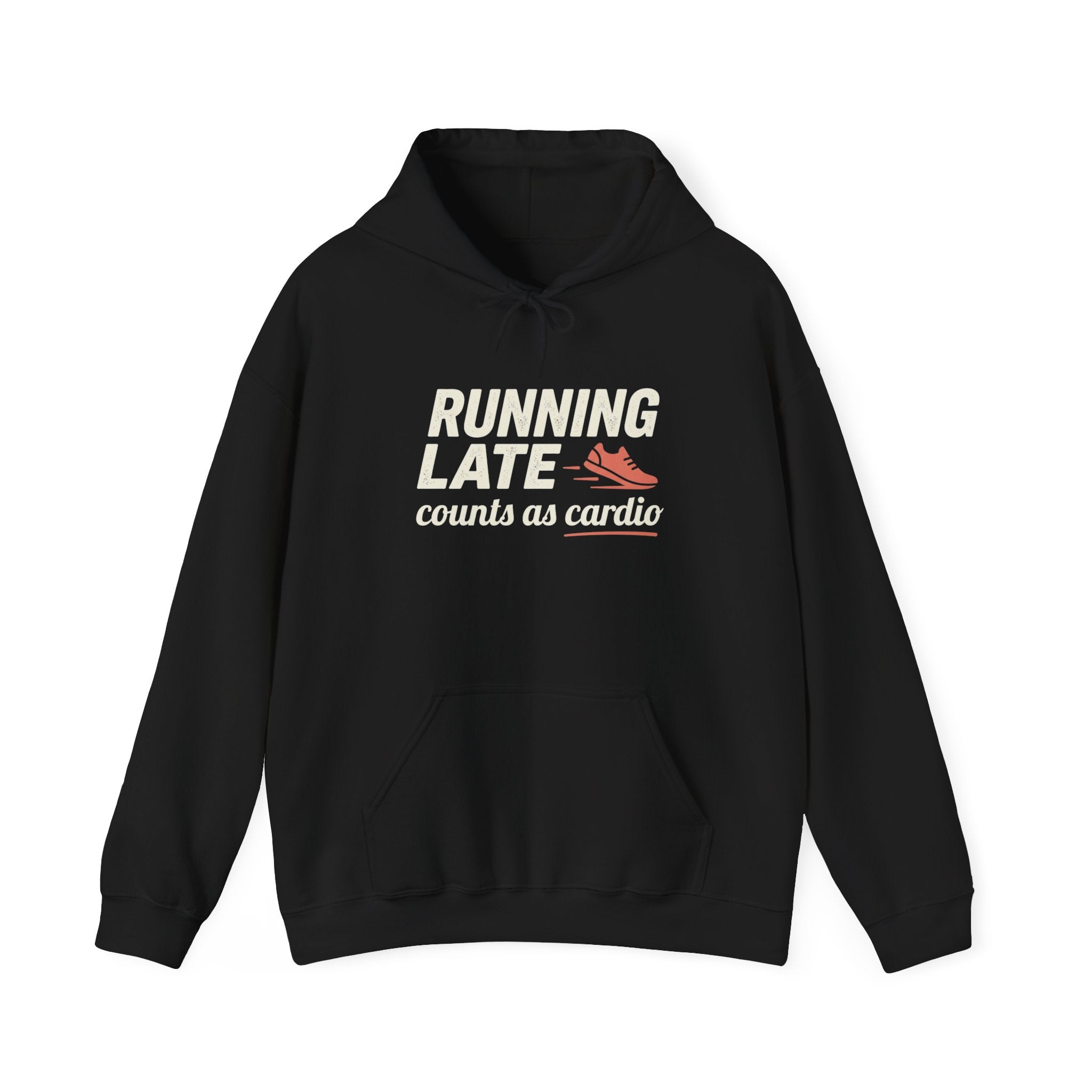 Running Late Counts as Cardio Unisex Heavy Blend™ Hooded Sweatshirt