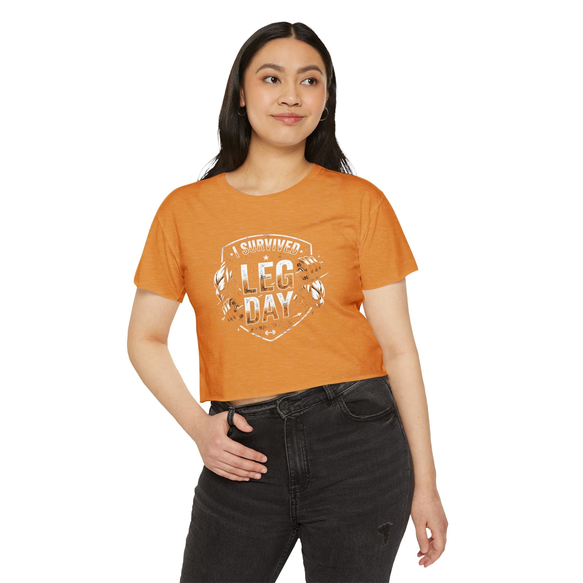 I Survived Leg Day Women's Festival Crop Top