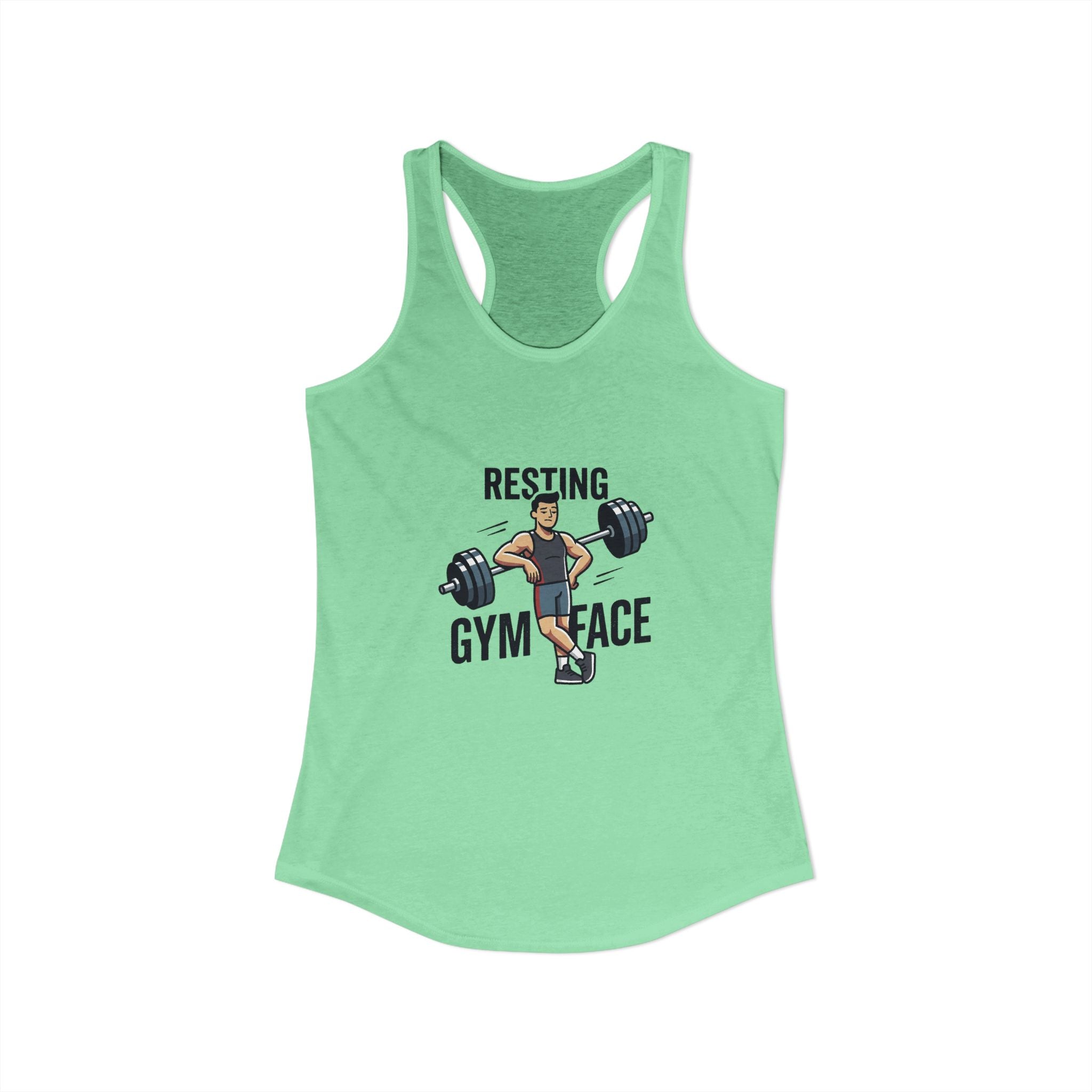 Resting Gym Face Women's Ideal Racerback Tank
