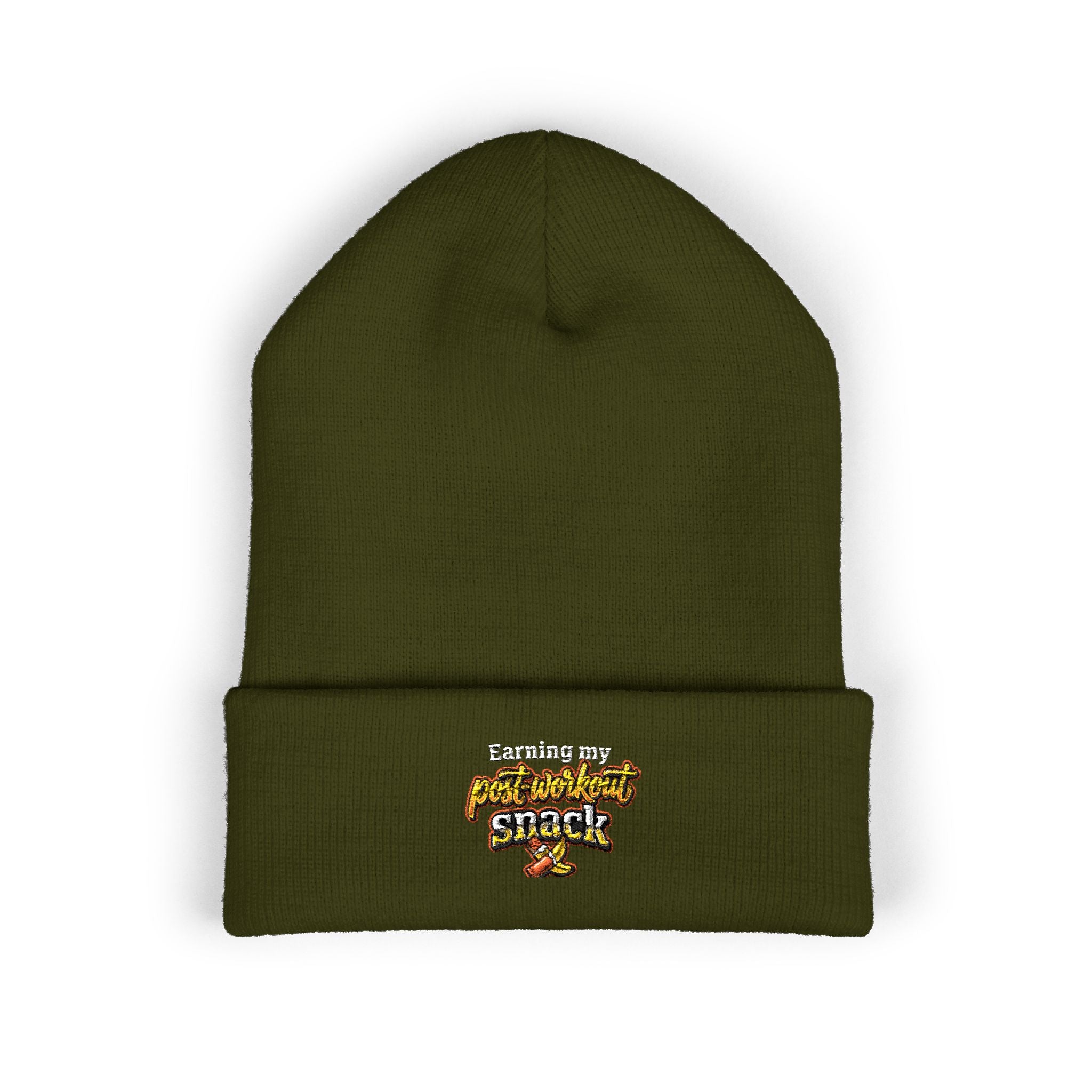 Earning My Post-Workout Snack Classic Cuffed Beanie (Embroidery)