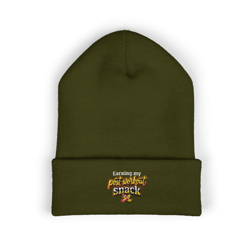 Earning My Post-Workout Snack Classic Cuffed Beanie (Embroidery)