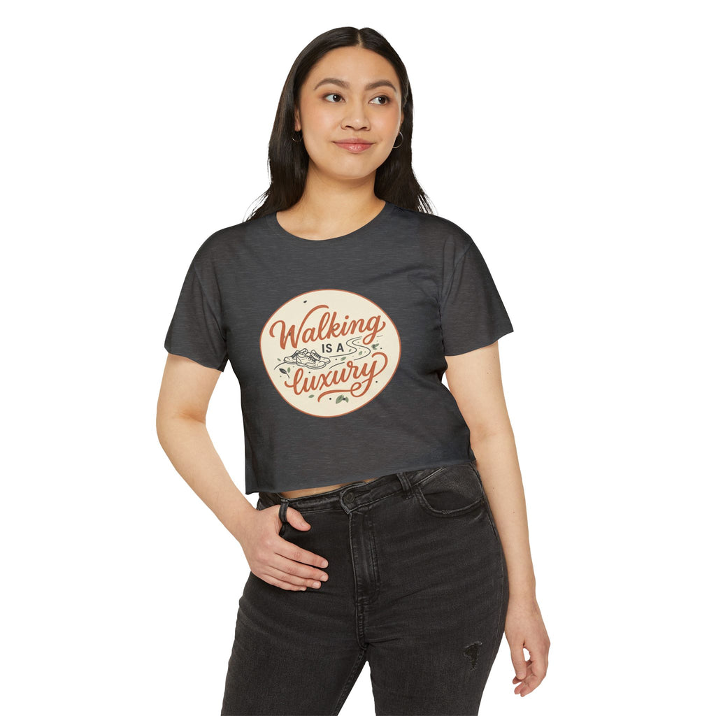 Walking is a Luxury Women's Festival Crop Top