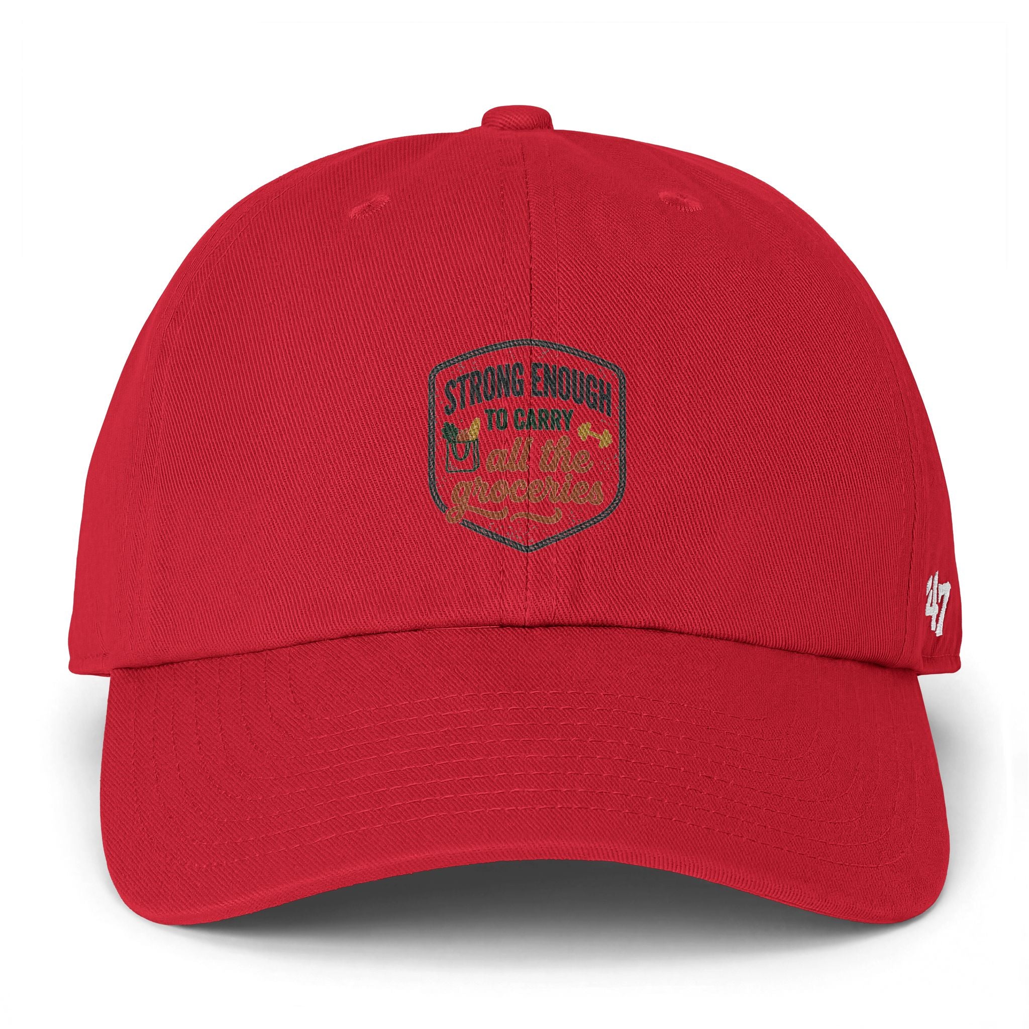 Strong Enough to Carry All the Groceries Clean Up Cap