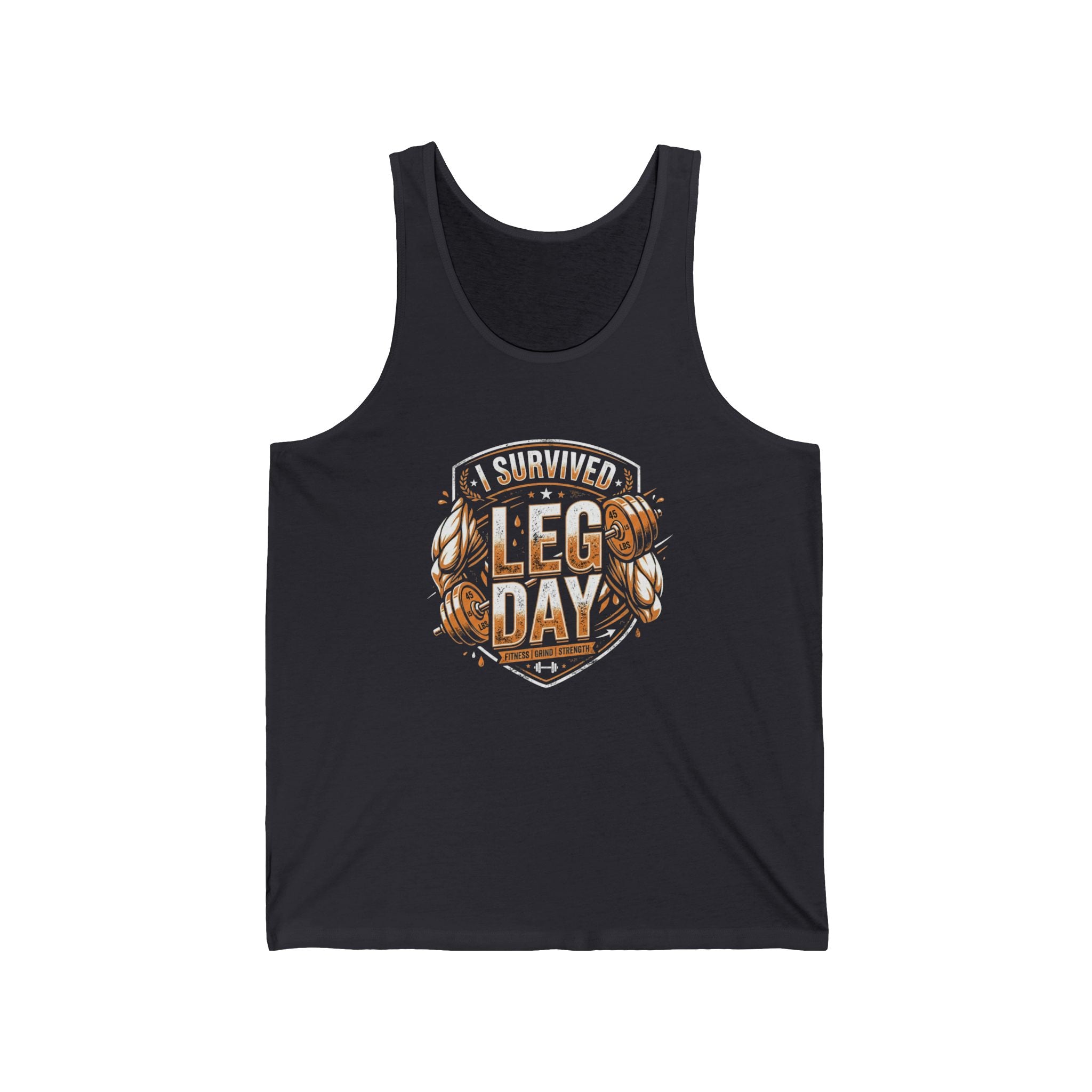 I Survived Leg Day Unisex Jersey Tank