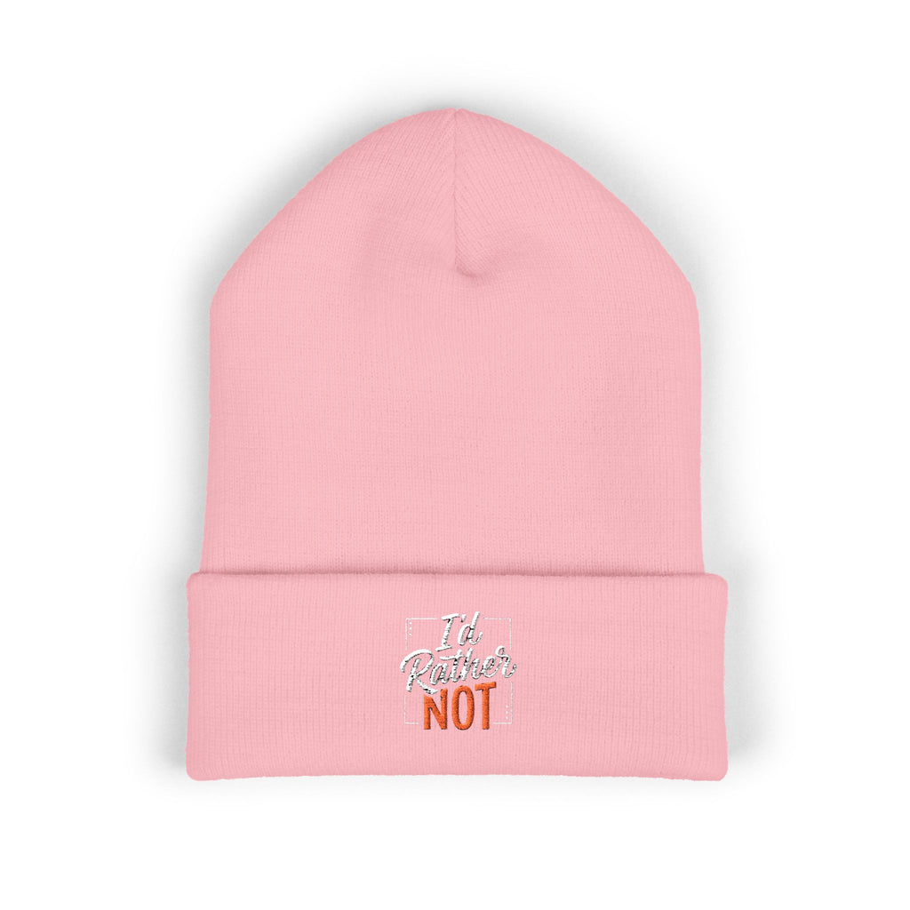 I'd Rather Not Classic Cuffed Beanie (Embroidery)