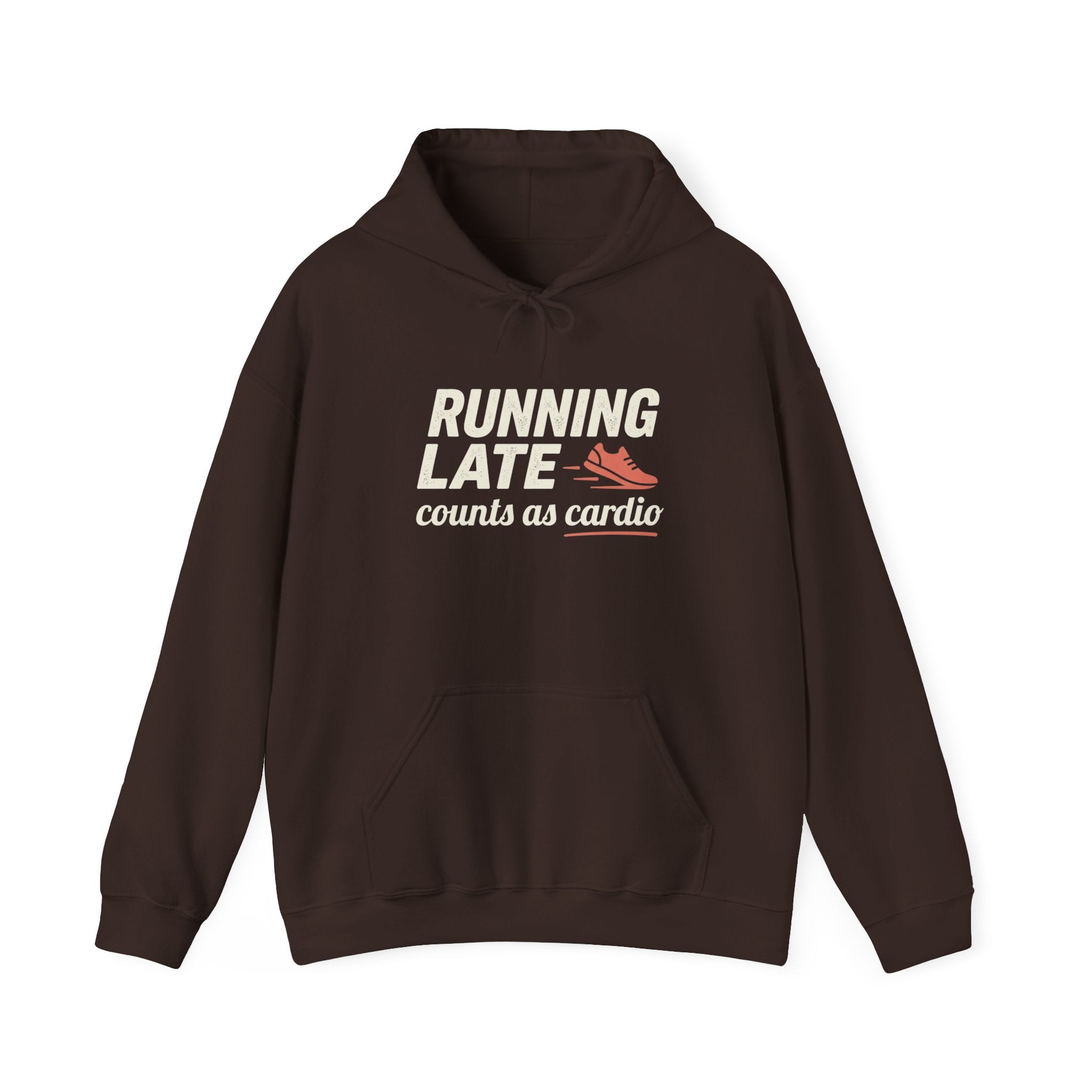 Running Late Counts as Cardio Unisex Heavy Blend™ Hooded Sweatshirt