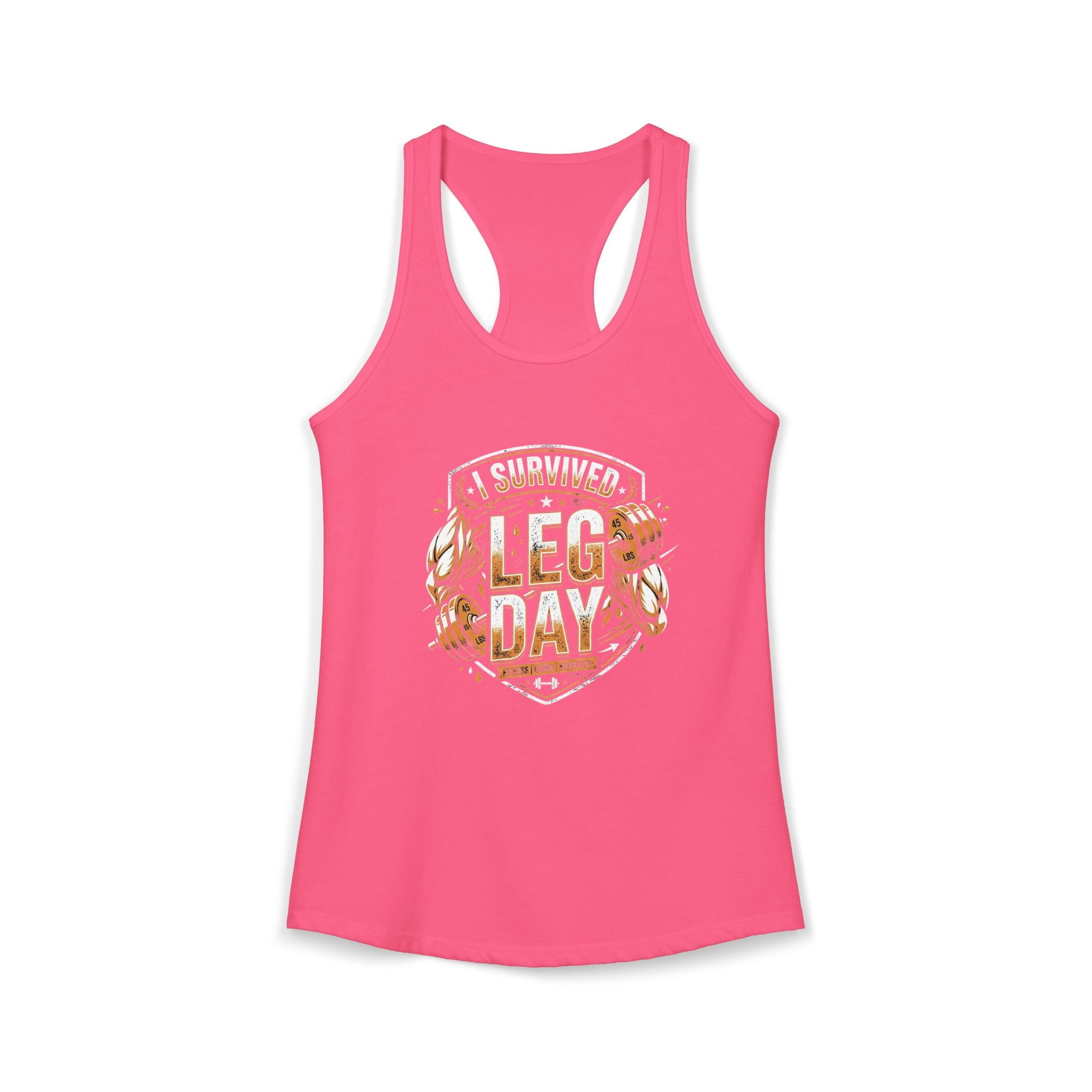 I Survived Leg Day Women's Ideal Racerback Tank