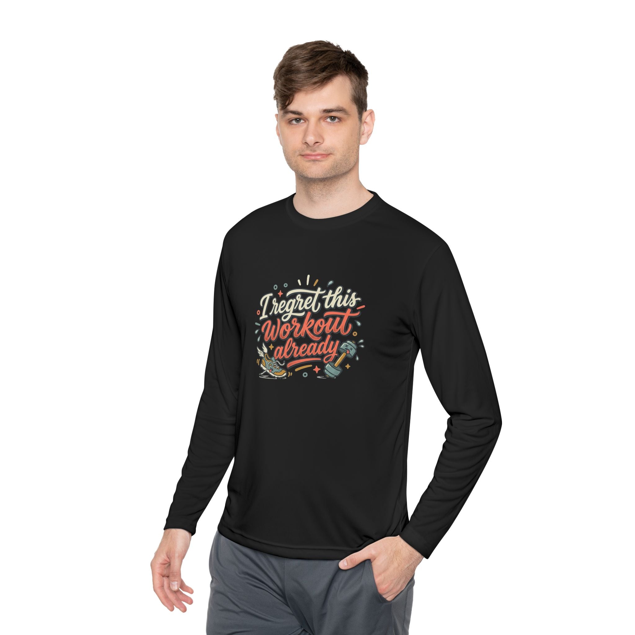 I Regret This Workout Already Unisex Lightweight Long Sleeve Tee
