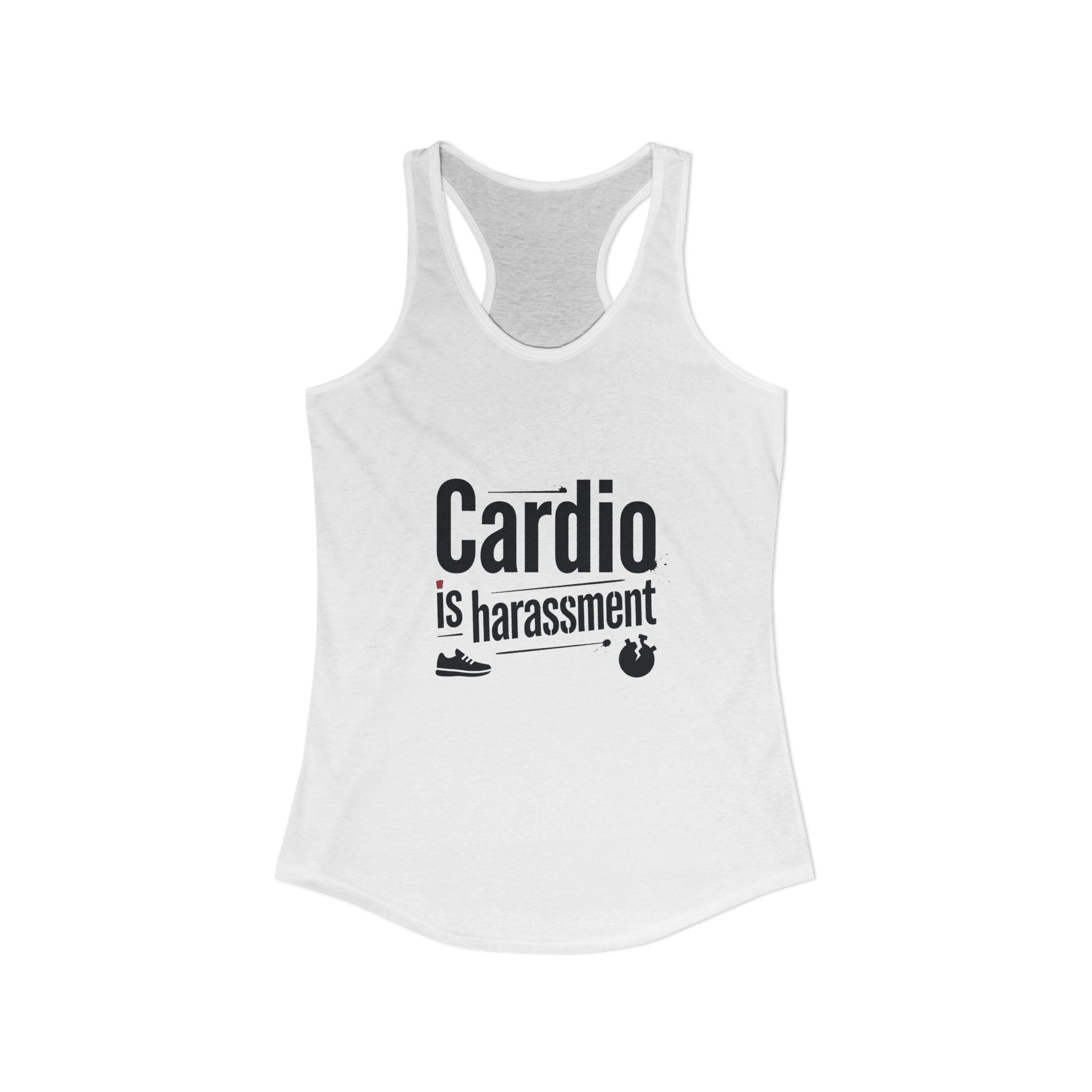 Cardio is Harassment Women's Ideal Racerback Tank