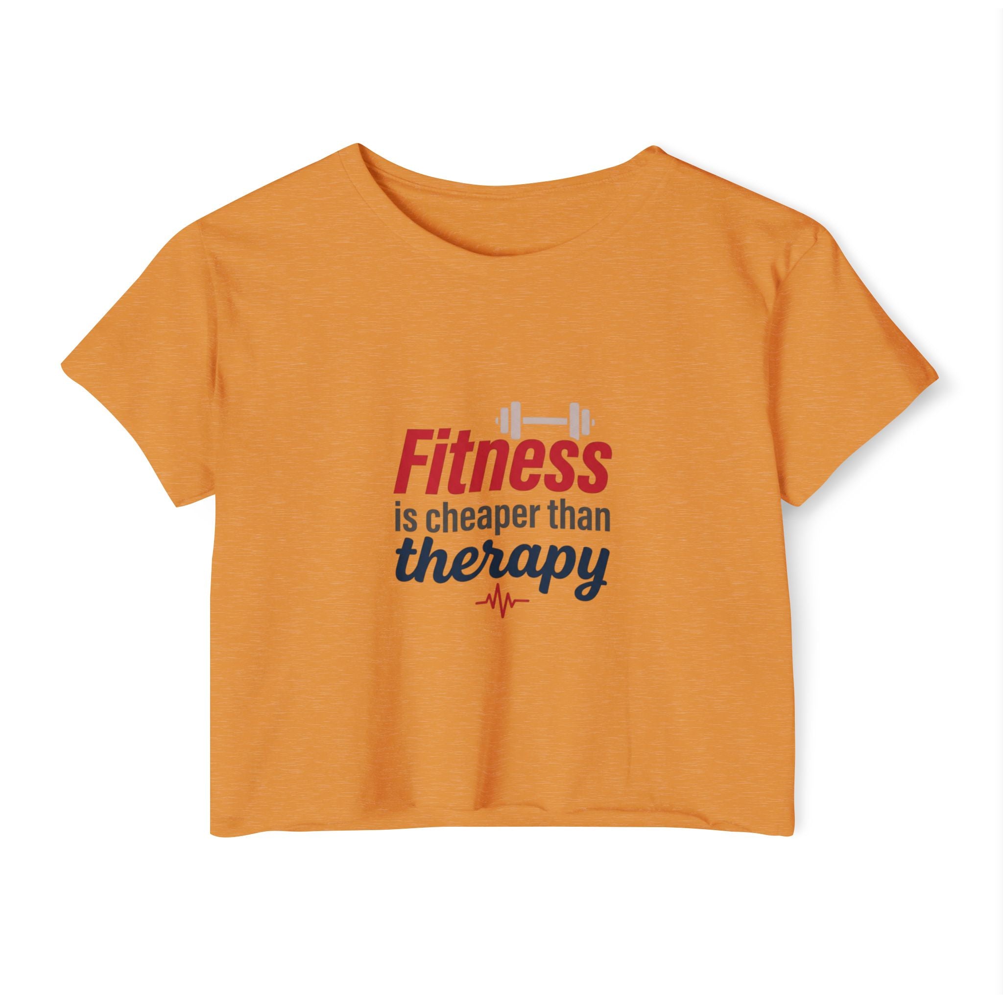 Fitness is Cheaper than Therapy Women's Festival Crop Top