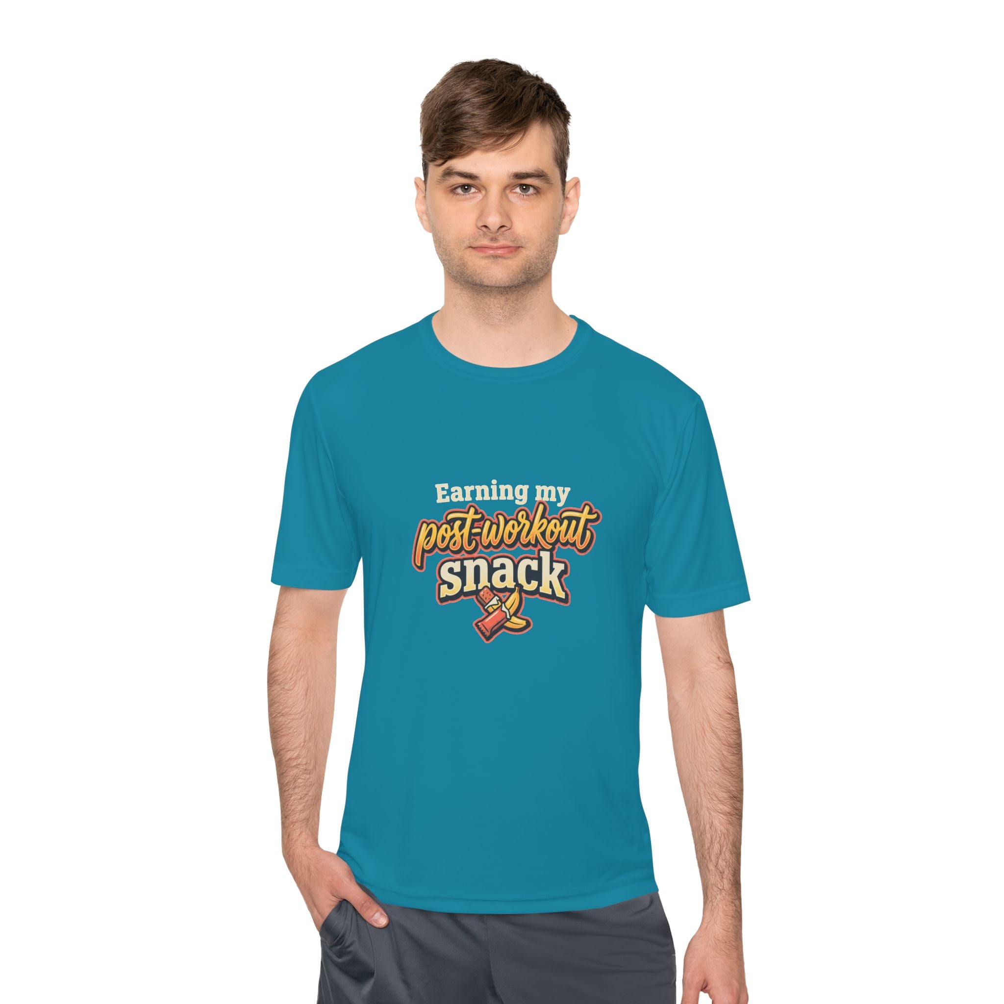 Earning My Post-Workout Snack Unisex Moisture Wicking Tee