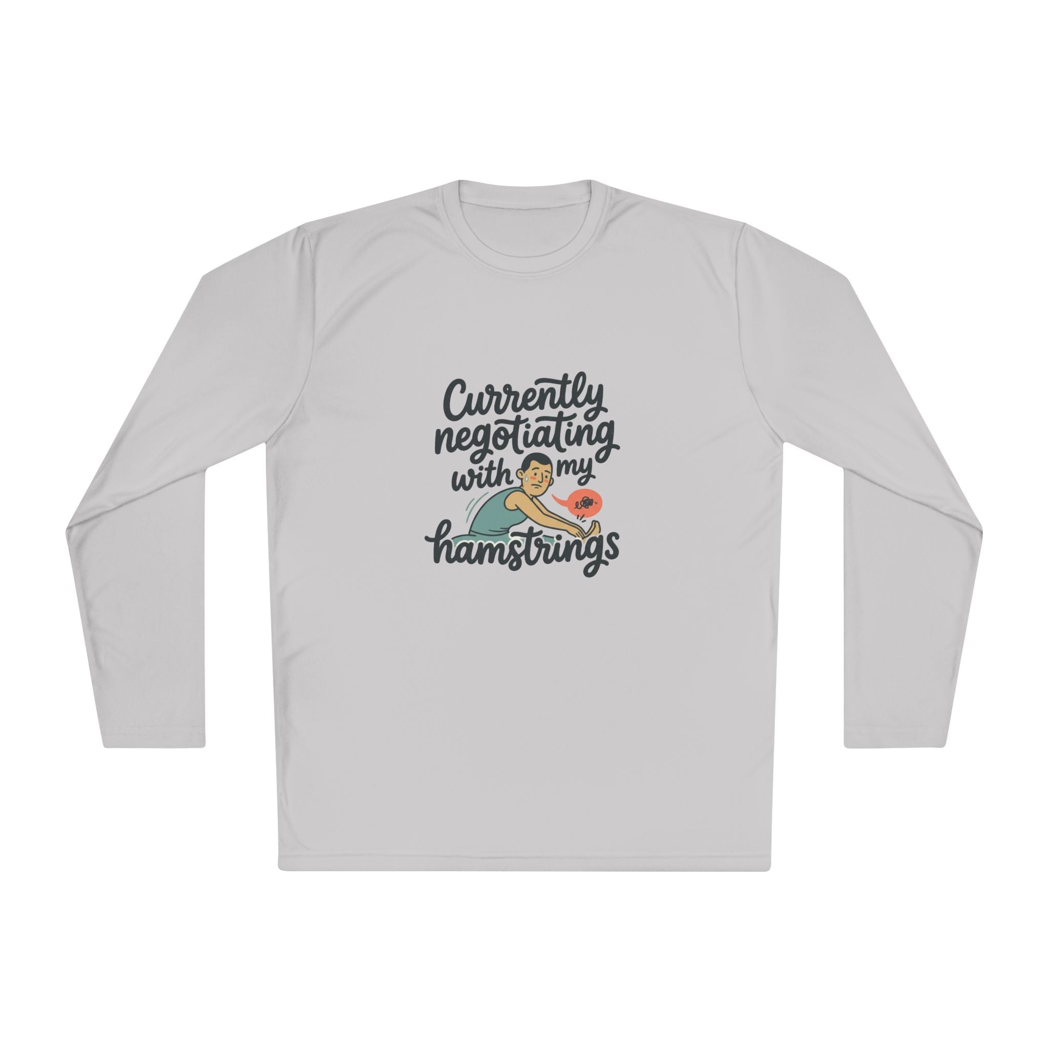 Currently Negotiating with my Hamstrings Unisex Lightweight Long Sleeve Tee