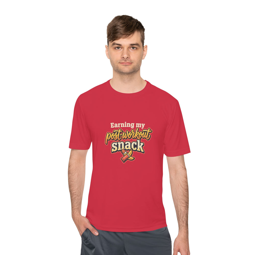 Earning My Post-Workout Snack Unisex Moisture Wicking Tee