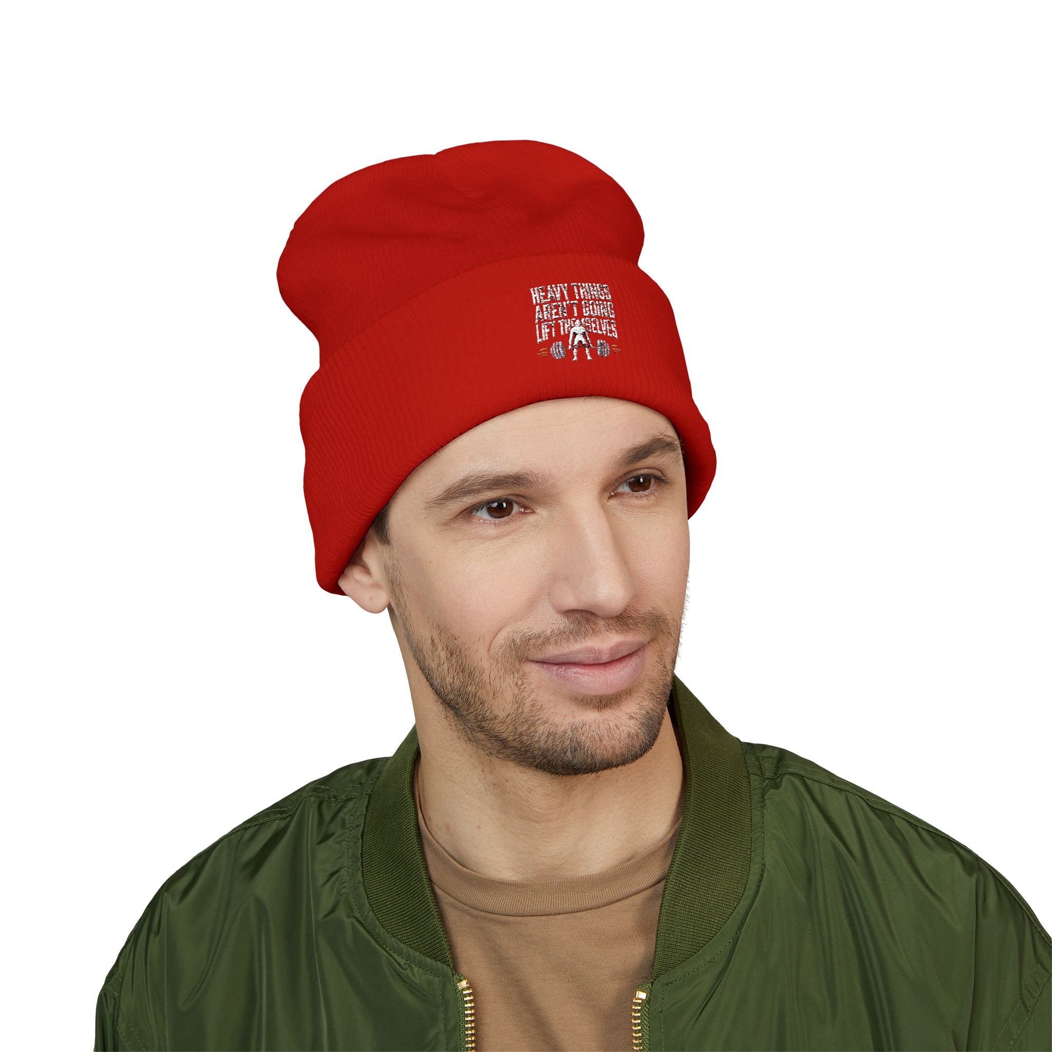 Heavy Things Aren't Going to Lift Themselves Classic Cuffed Beanie (Embroidery)