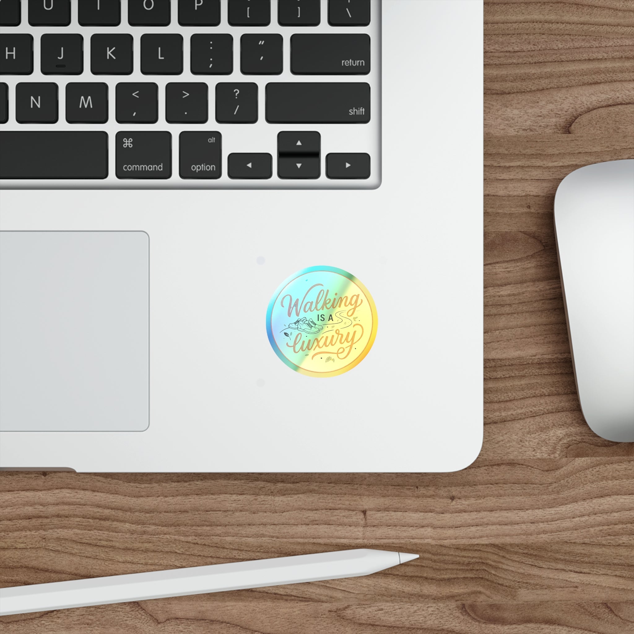 Walking is a Luxury Holographic Die-cut Stickers