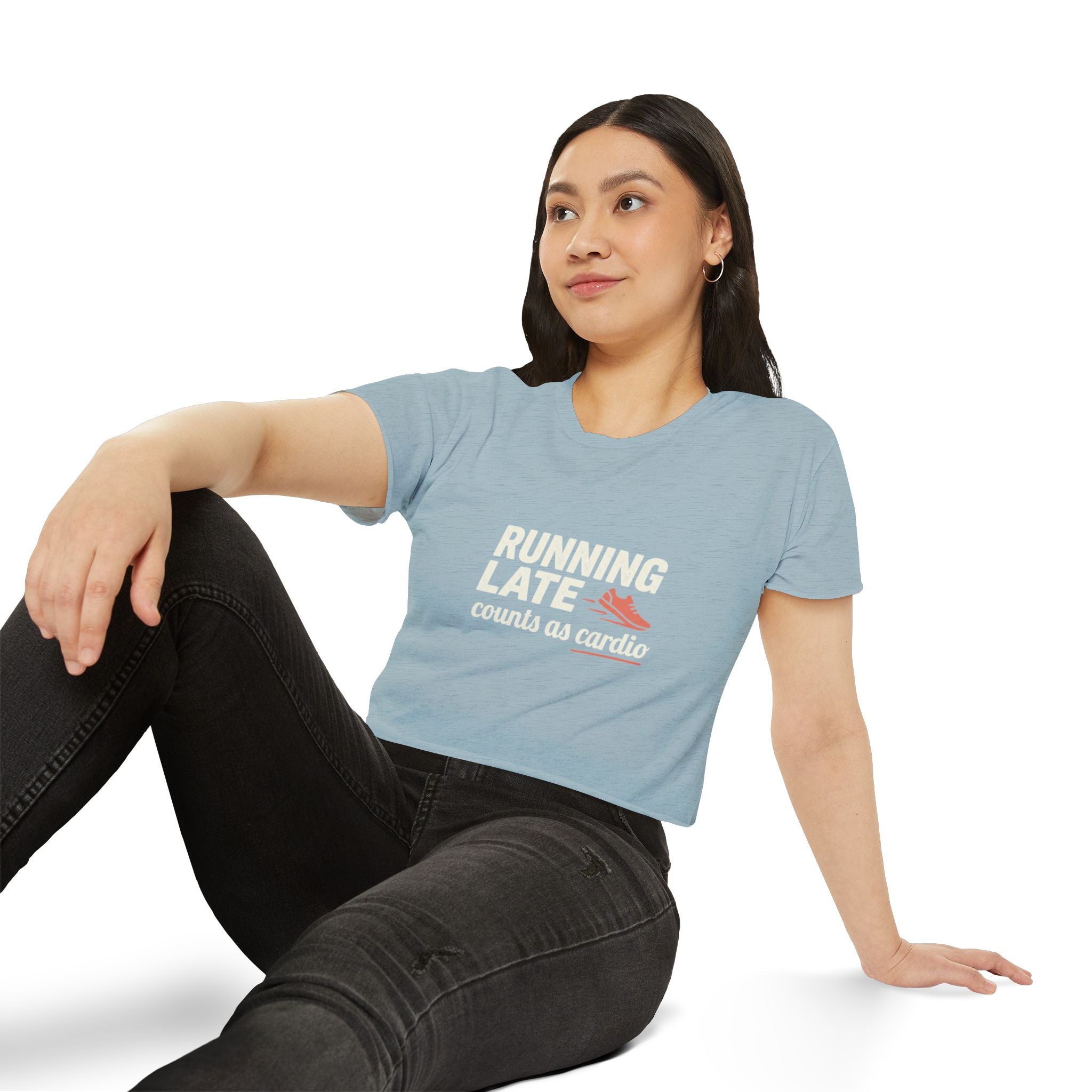 Running Late Counts as Cardio Women's Festival Crop Top