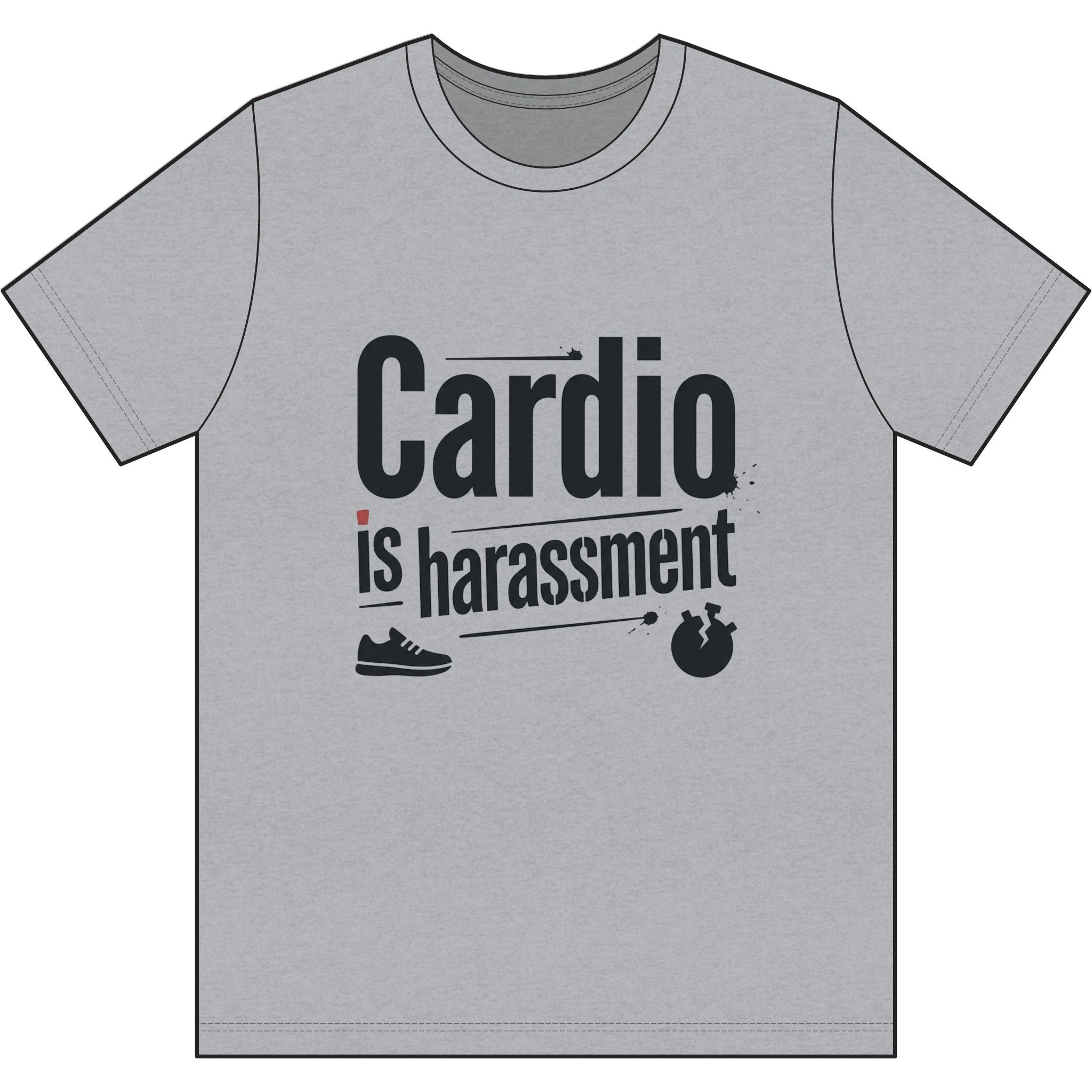 Cardio is Harassment Dri-Power 100% Polyester T-Shirt