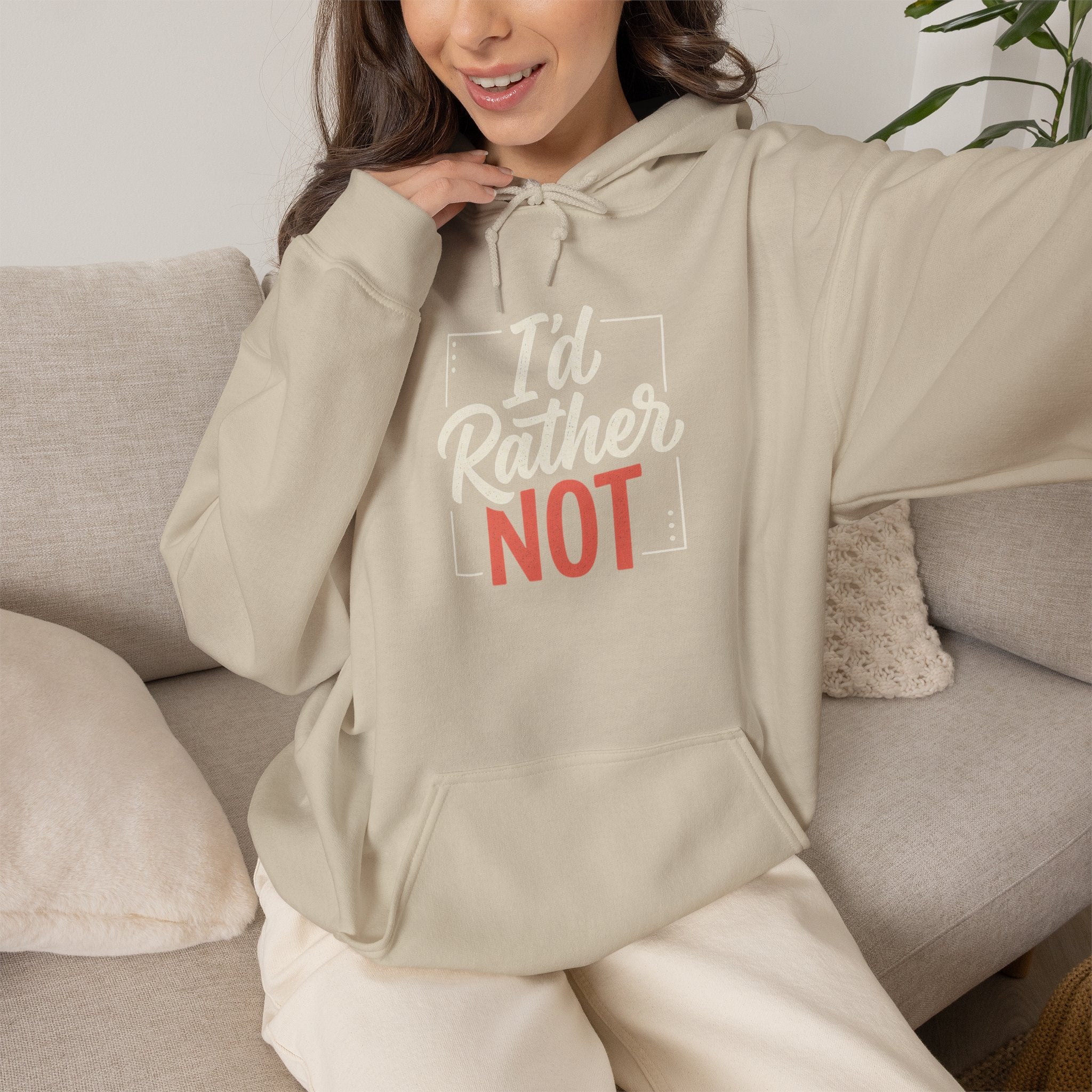 I'd Rather Not Unisex Heavy Blend™ Hooded Sweatshirt