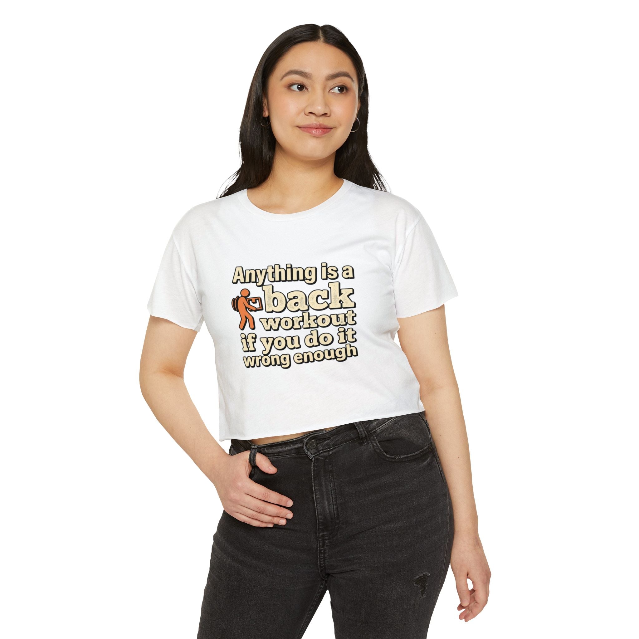Anything is a Back Workout Women's Festival Crop Top