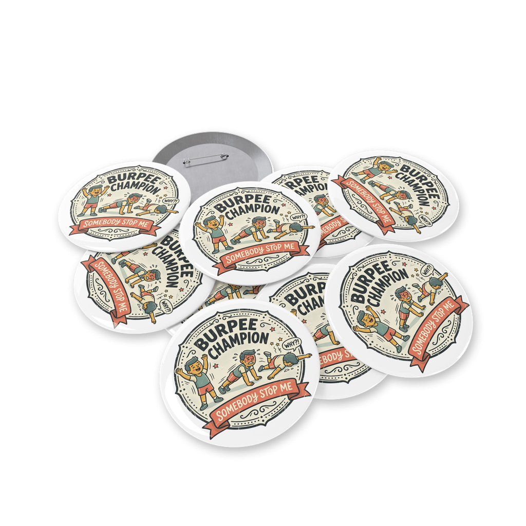 Burpee Champion Round Pins