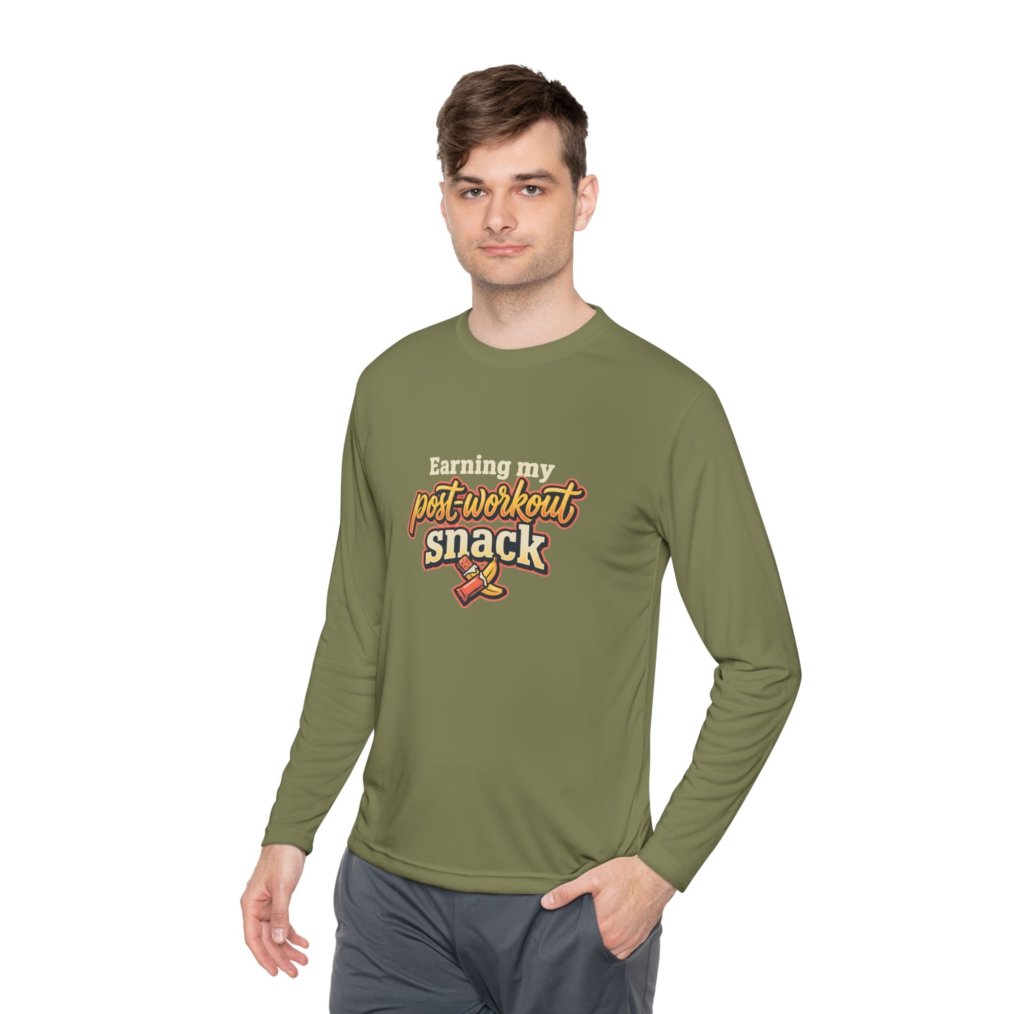 Earning My Post-Workout Snack Unisex Lightweight Long Sleeve Tee