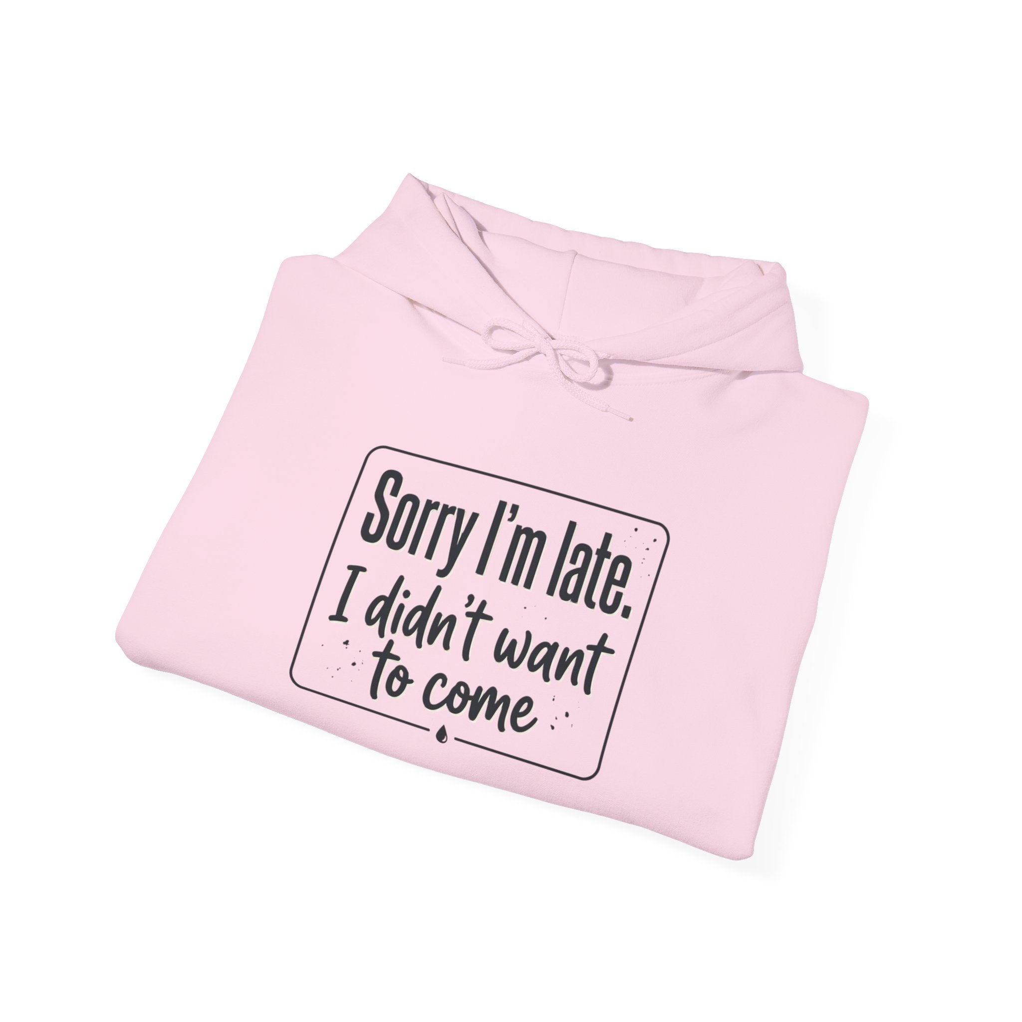 Sorry I'm Late I Didn't Want to Come Unisex Heavy Blend™ Hooded Sweatshirt