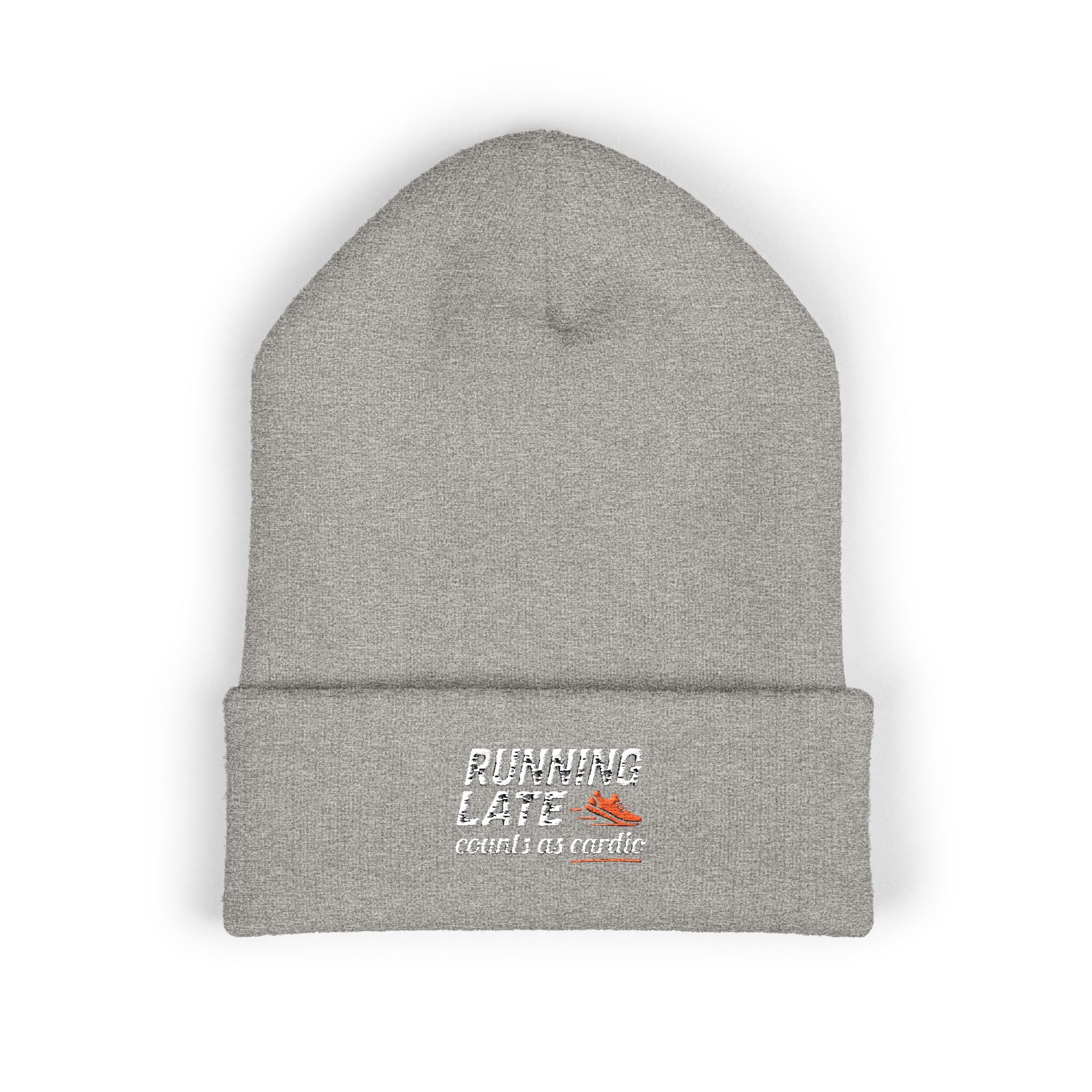 Running Late Counts as Cardio Classic Cuffed Beanie (Embroidery)