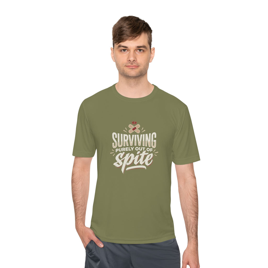Surviving Purely Out of Spite Unisex Moisture Wicking Tee