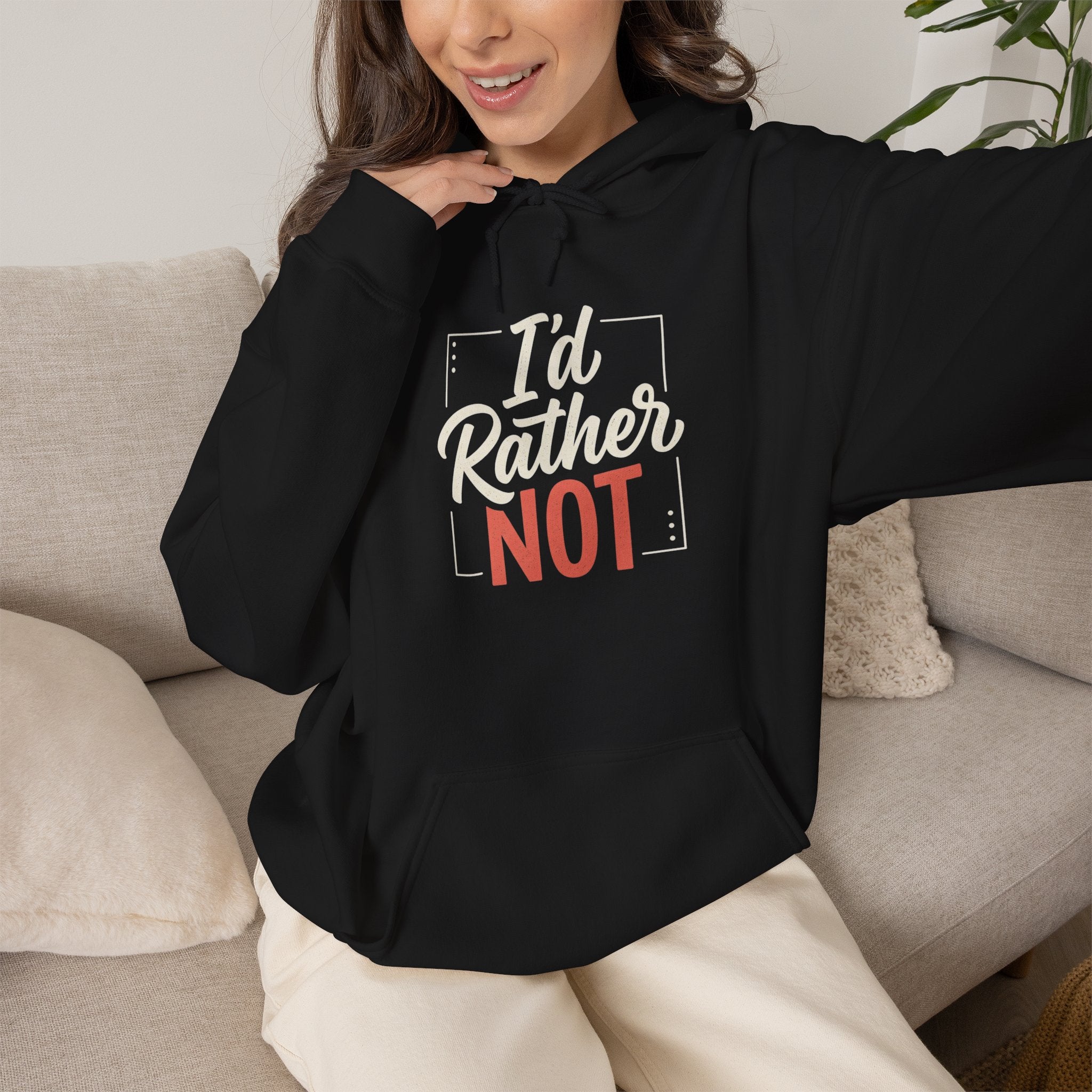 I'd Rather Not Unisex Heavy Blend™ Hooded Sweatshirt