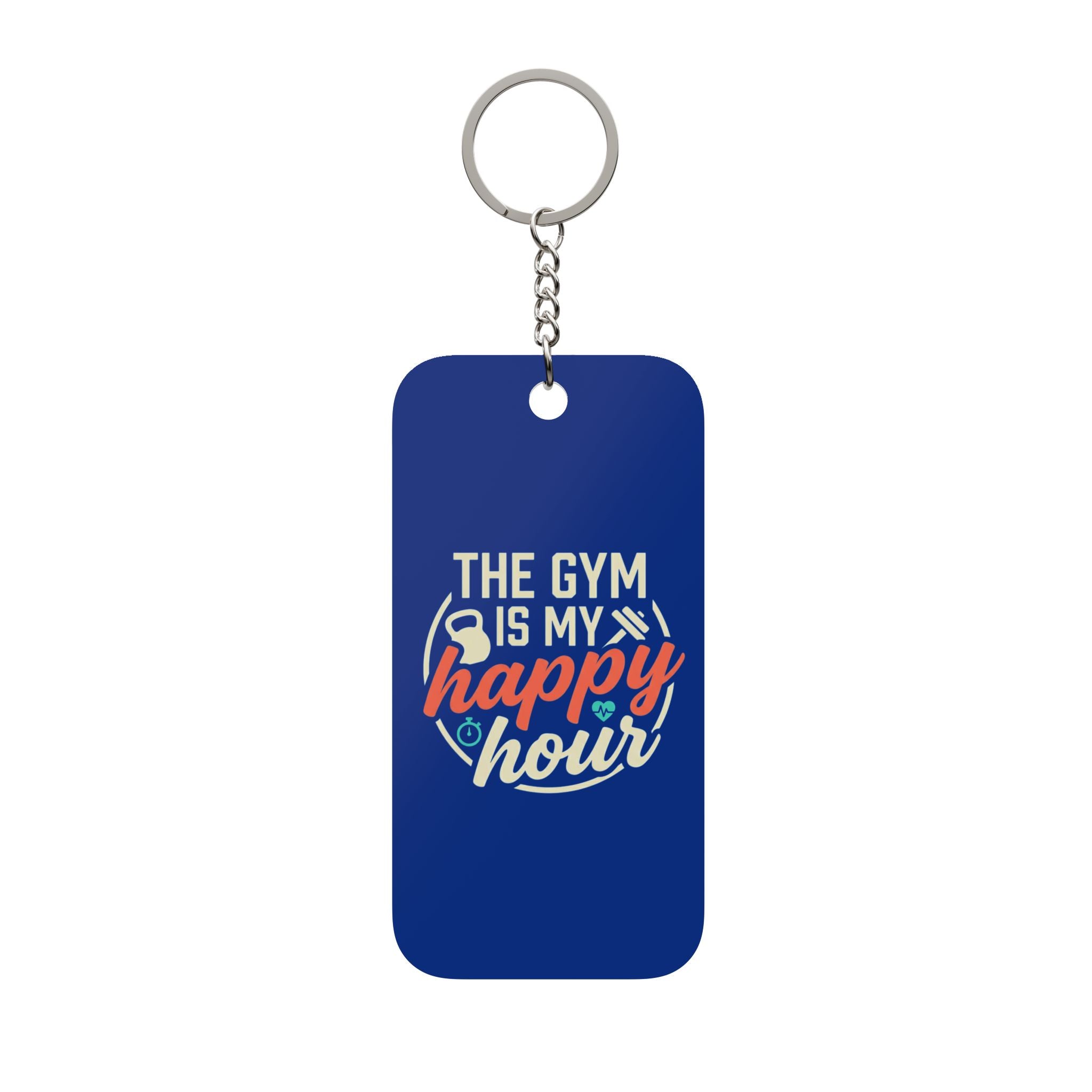 The Gym is My Happy Hour Double-Sided Keychain Charm