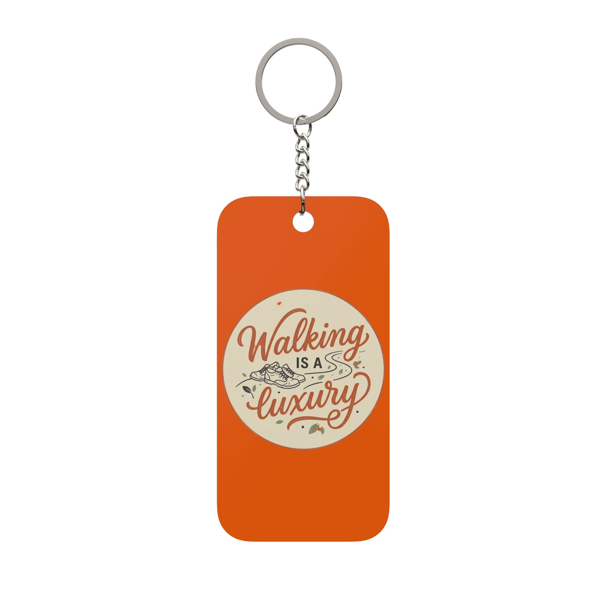 Walking is a Luxury Double-Sided Keychain Charm