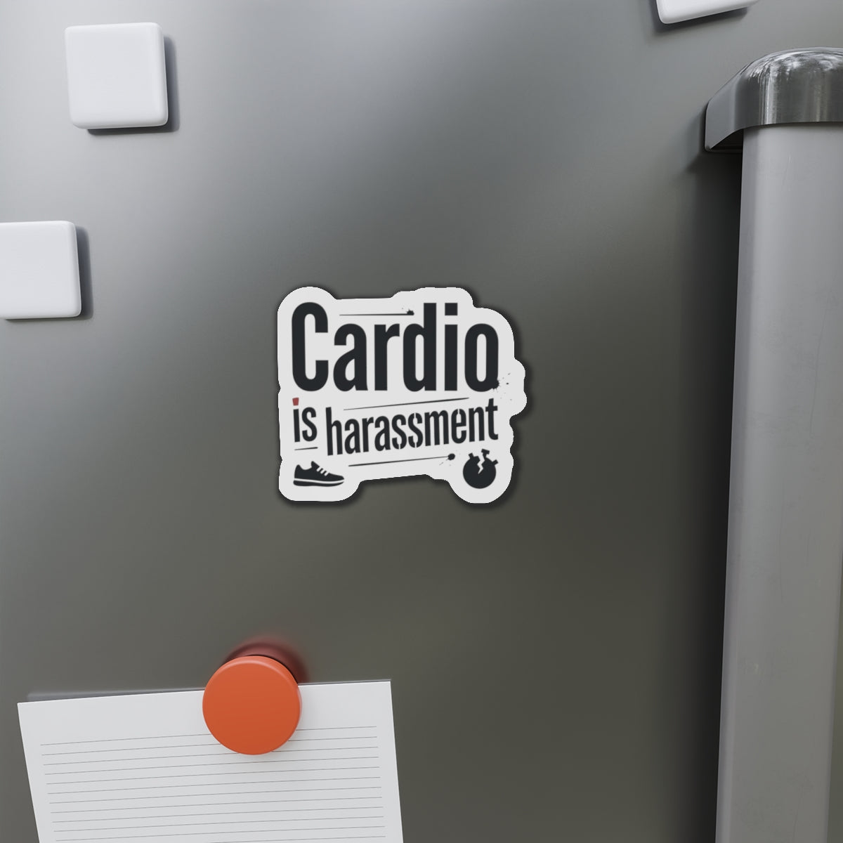 Cardio is Harassment Die-Cut Magnets