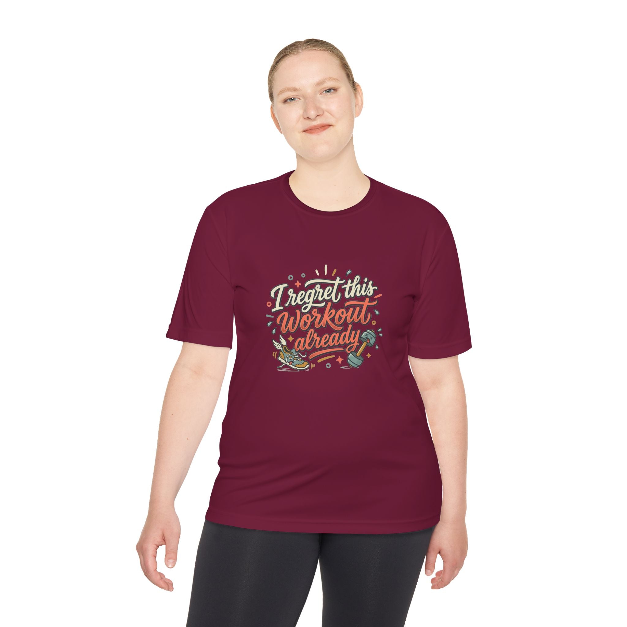 I Regret This Workout Already Unisex Moisture Wicking Tee