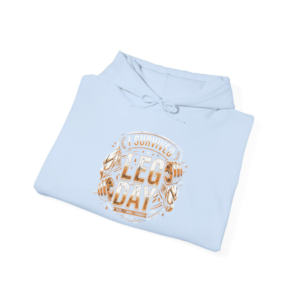 I Survived Leg Day Unisex Heavy Blend™ Hooded Sweatshirt
