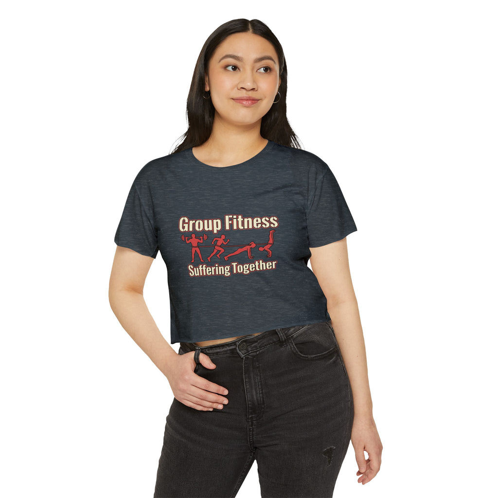 Group Fitness Suffering Together Women's Festival Crop Top