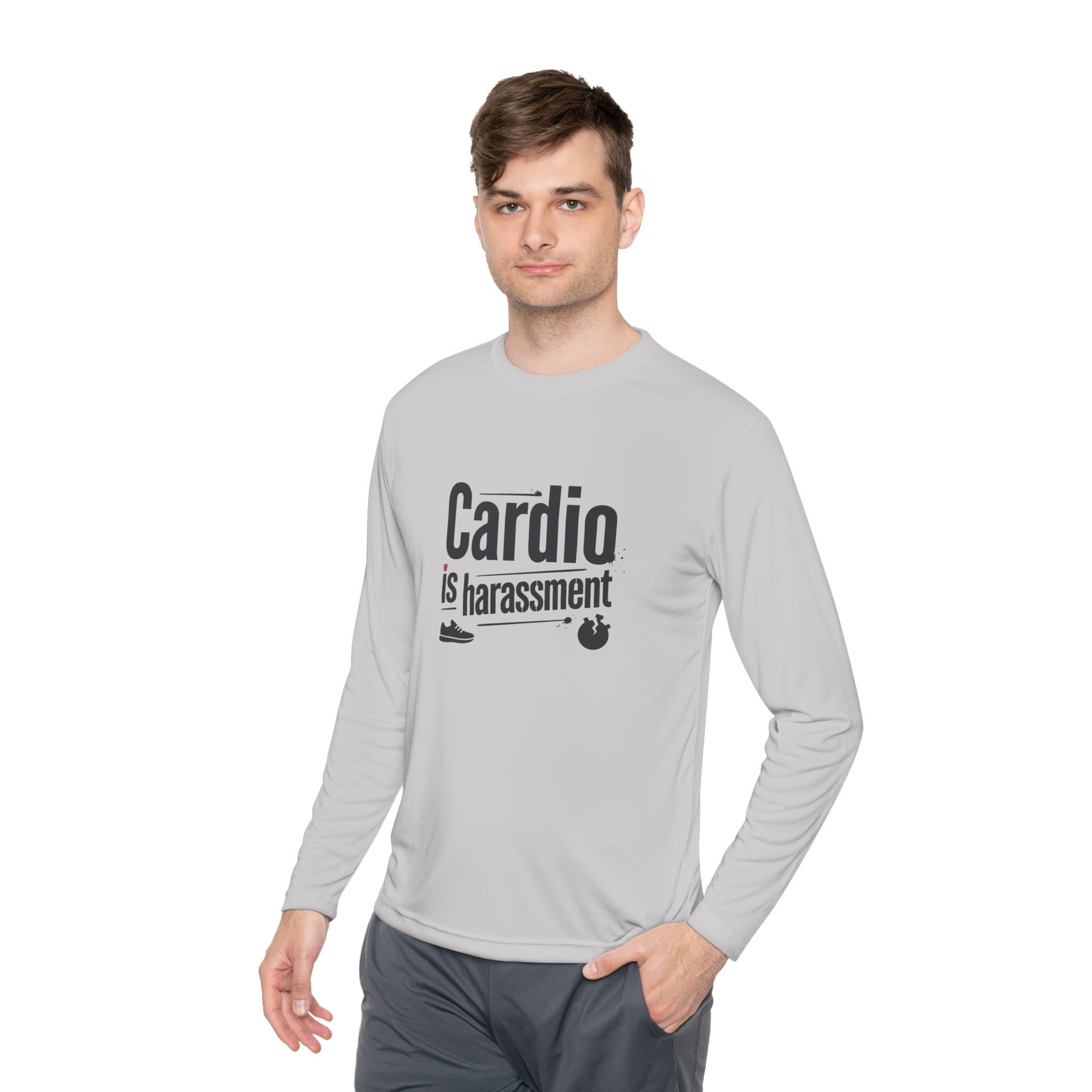 Cardio is Harassment Unisex Lightweight Long Sleeve Tee
