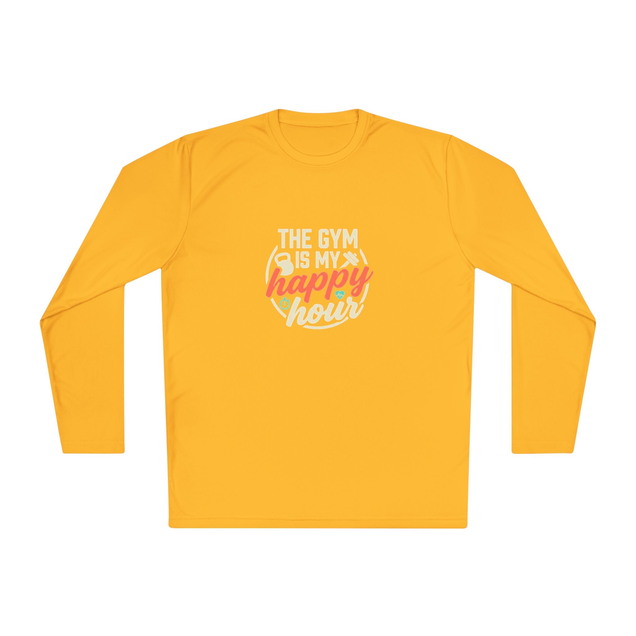 The Gym is My Happy Hour Unisex Lightweight Long Sleeve Tee