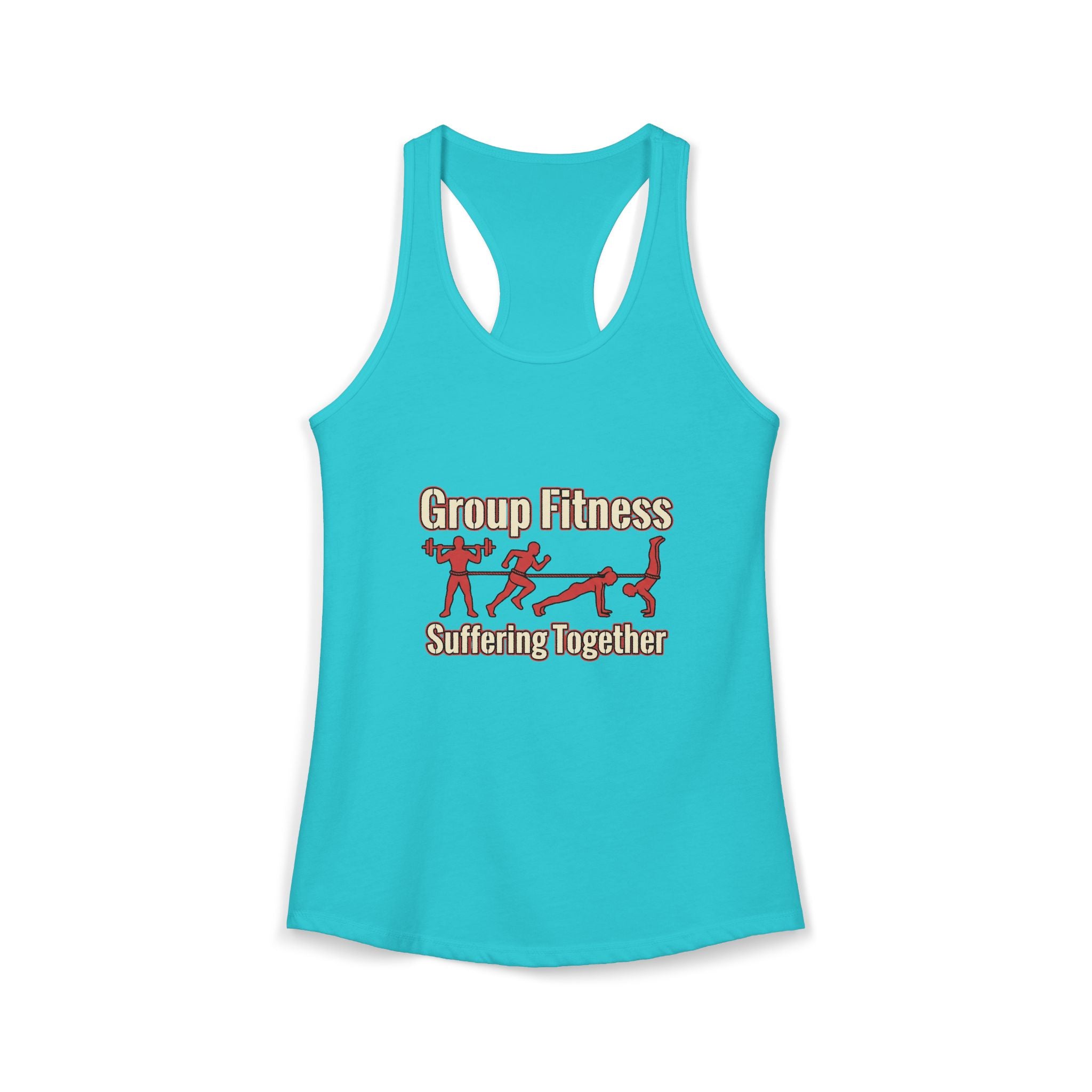 Group Fitness Suffering Together Women's Ideal Racerback Tank