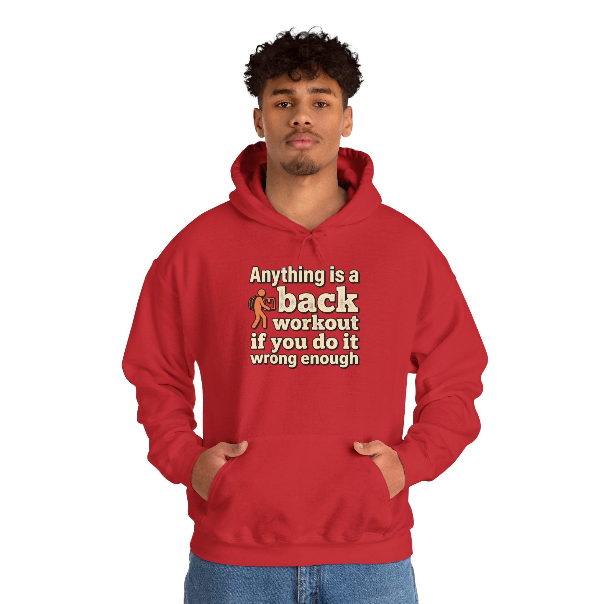 Anything is a Back Workout Unisex Heavy Blend™ Hooded Sweatshirt