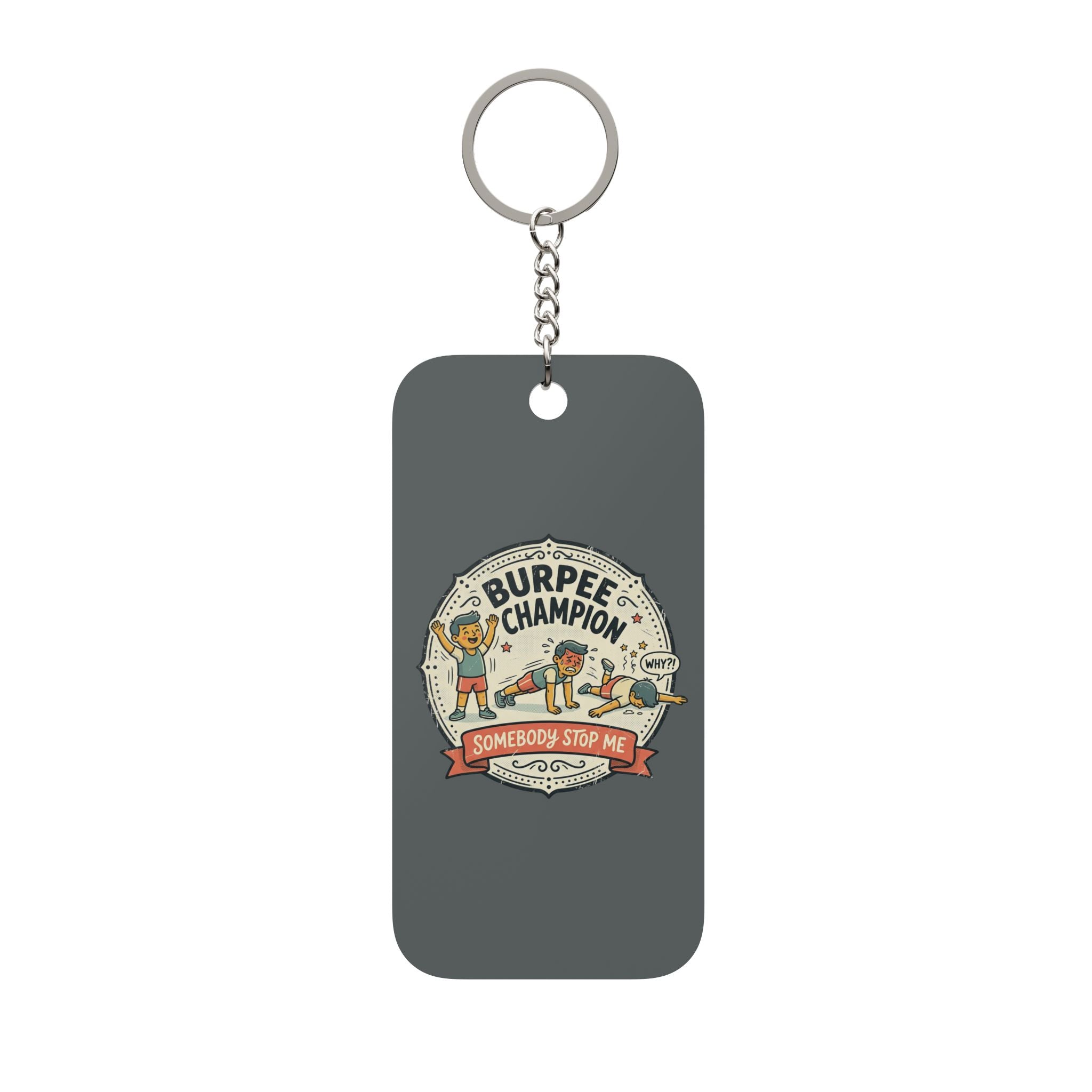 Burpee Champion Double-Sided Keychain Charm