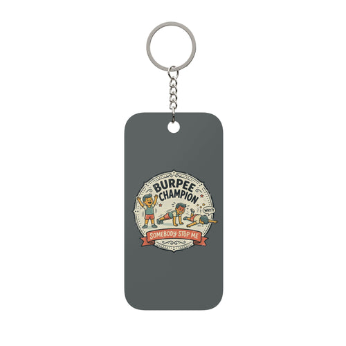 Burpee Champion Double-Sided Keychain Charm