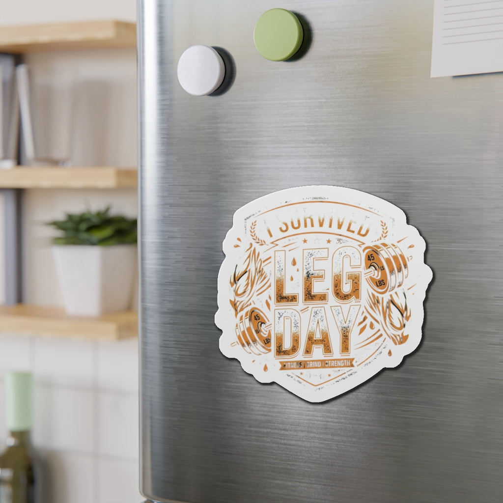 I Survived Leg Day Die-Cut Magnets