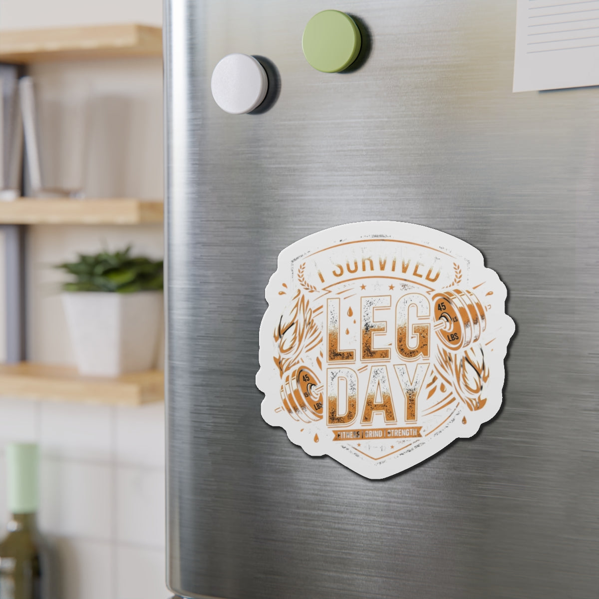 I Survived Leg Day Die-Cut Magnets