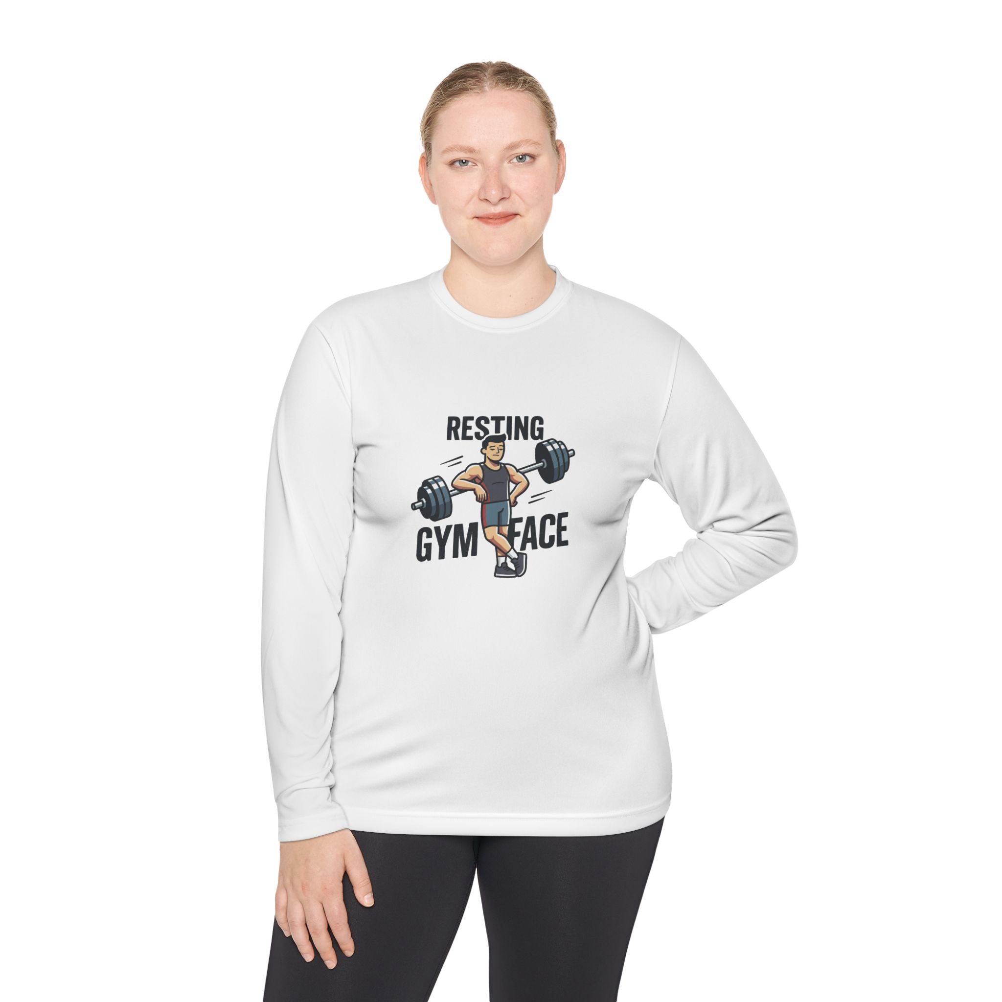 Resting Gym Face Unisex Lightweight Long Sleeve Tee