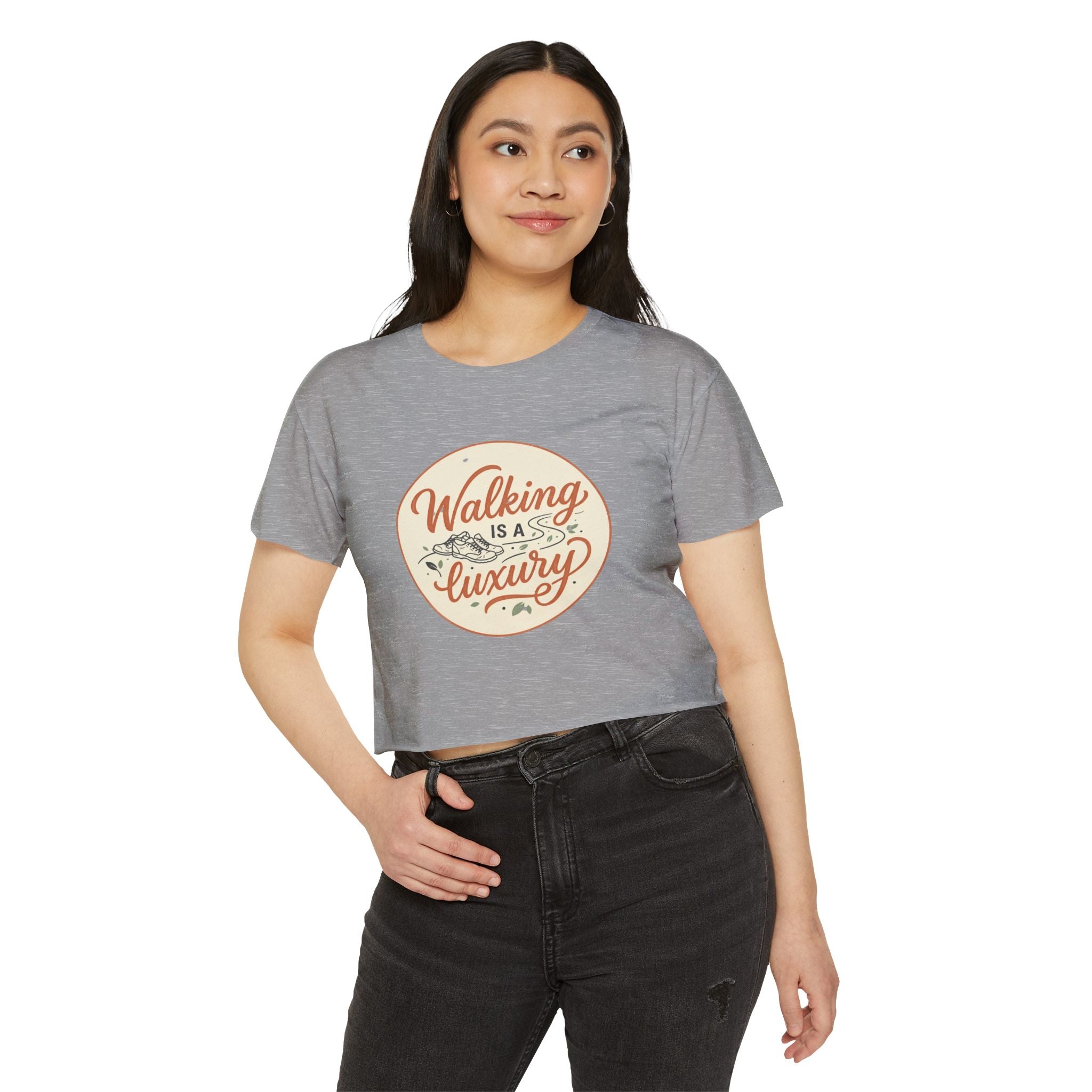 Walking is a Luxury Women's Festival Crop Top