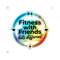Fitness with Friends Holographic Die-cut Stickers